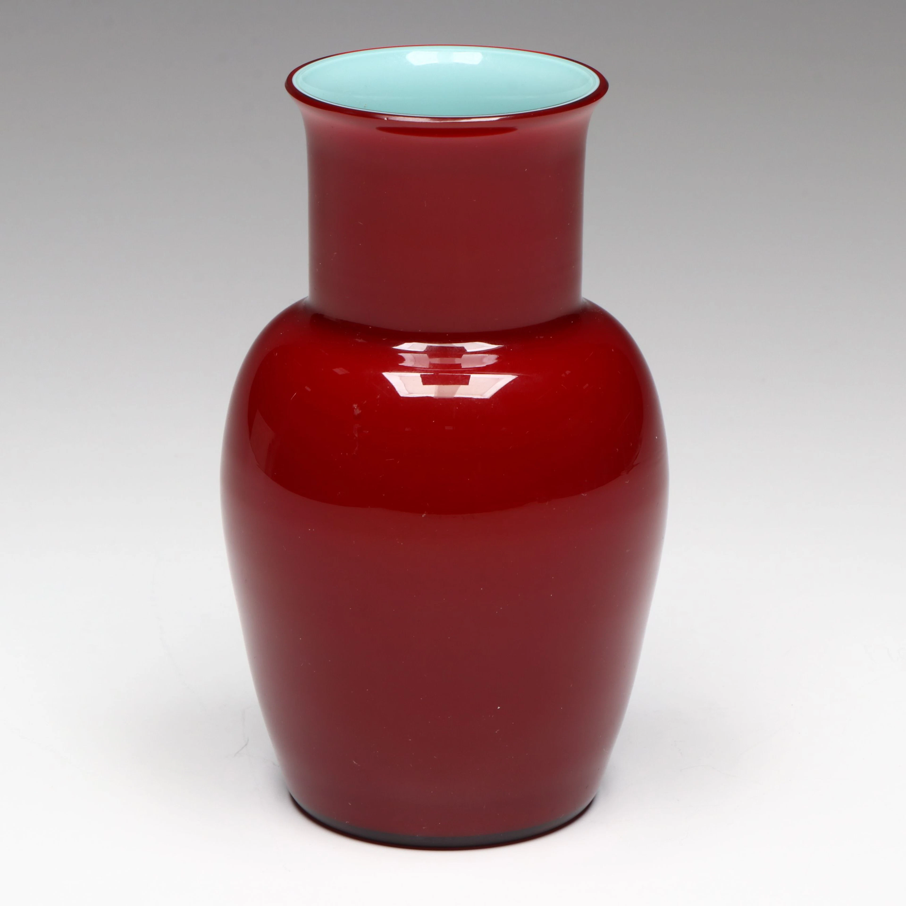 Carlo Moretti "I Cinesi" Murano Sang de Boeuf Crystal Vase
