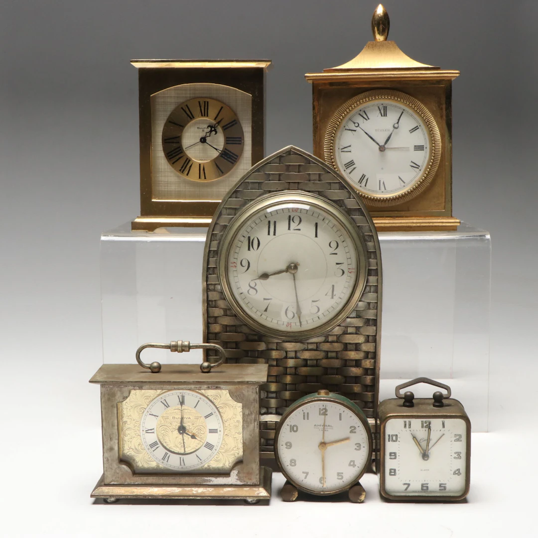 Bulova, Türler, Bradley and Other Metal Clocks, Early to Mid-20th Century