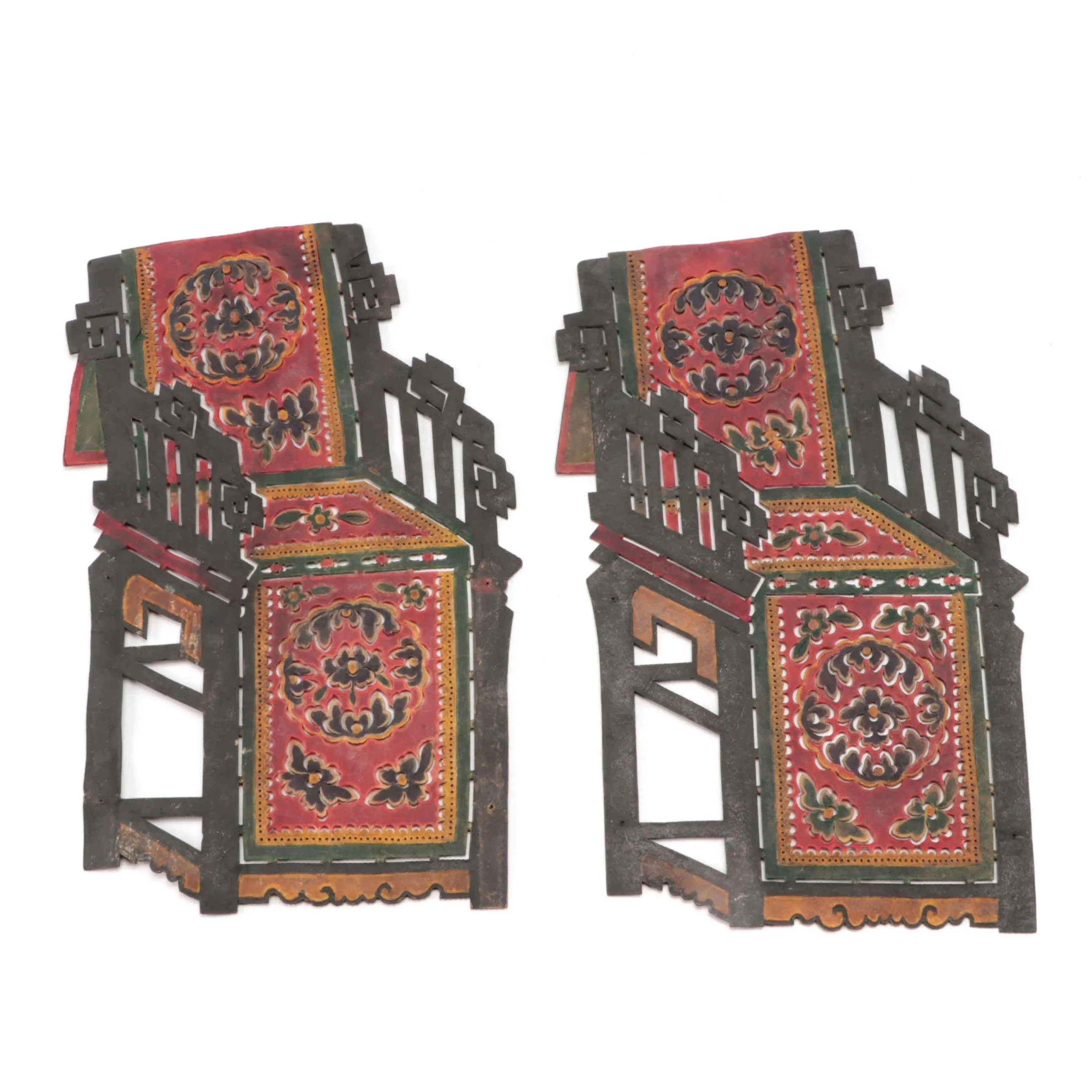 Pair of Chinese Chair Vellum Shadow Puppet Props, Circa 1870 | Barnebys