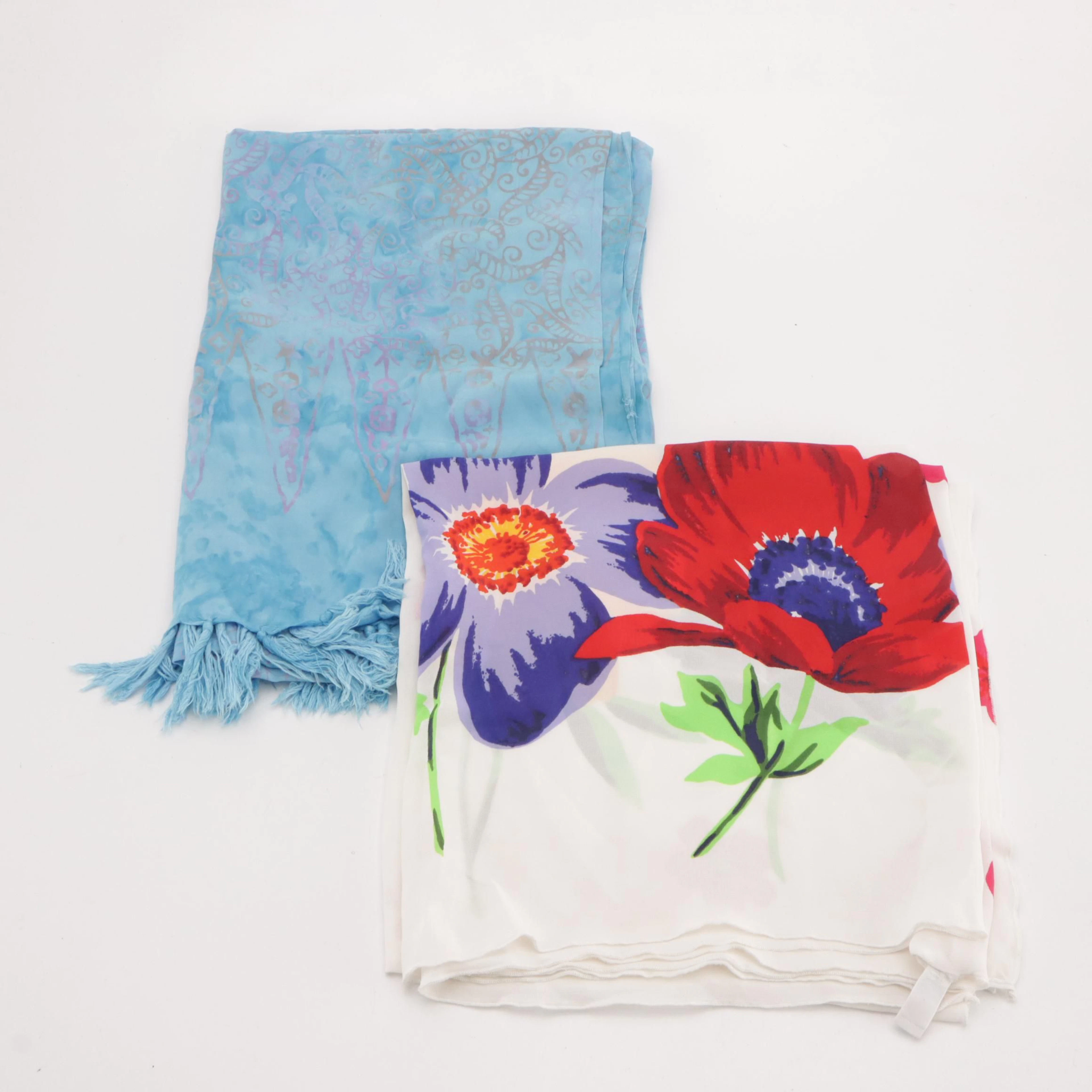 Illusions by Cole Floral Print and Other Rayon Pareo Swim Covers