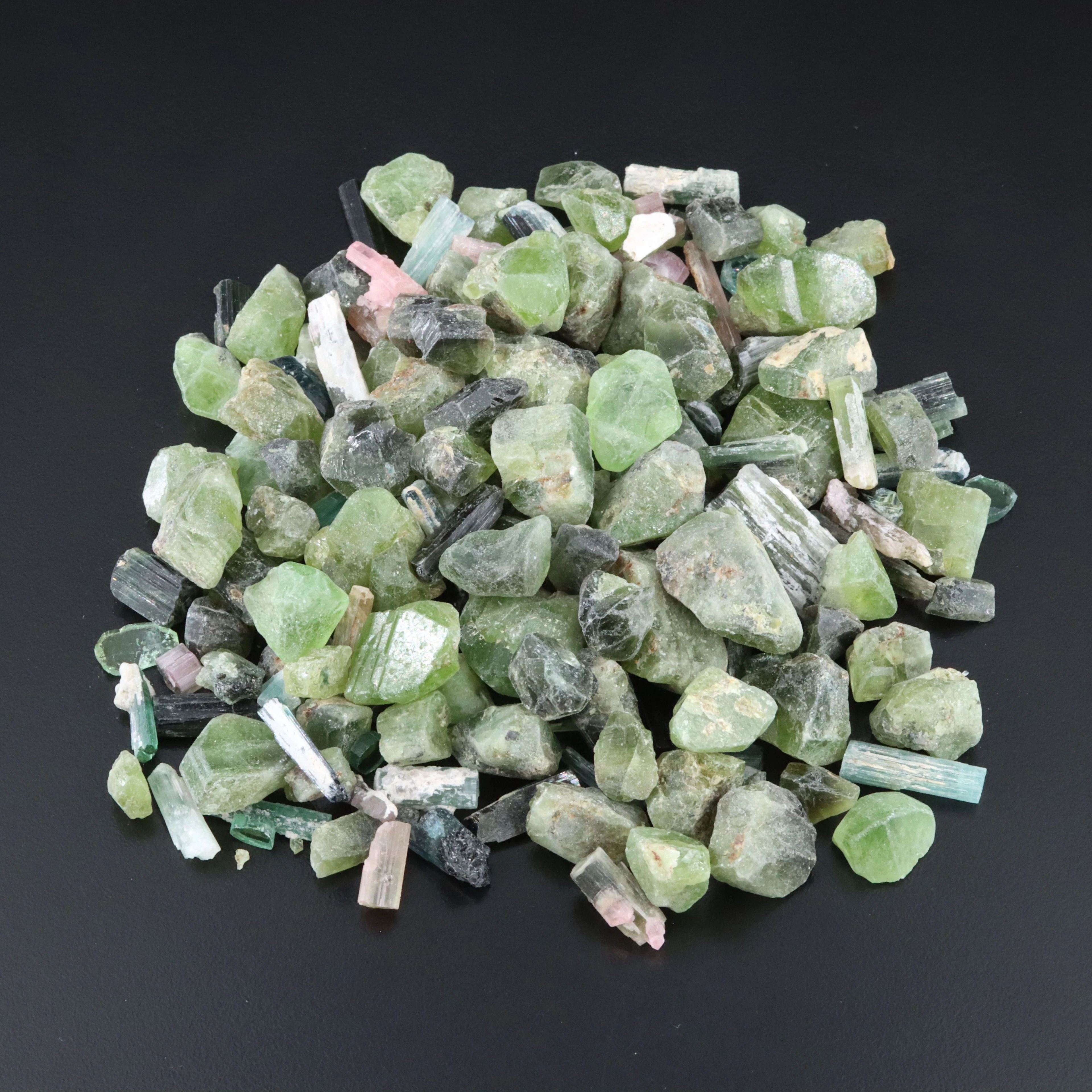 Loose 1,553.00 CTW Gemstone Lot Including Peridot and Tourmaline