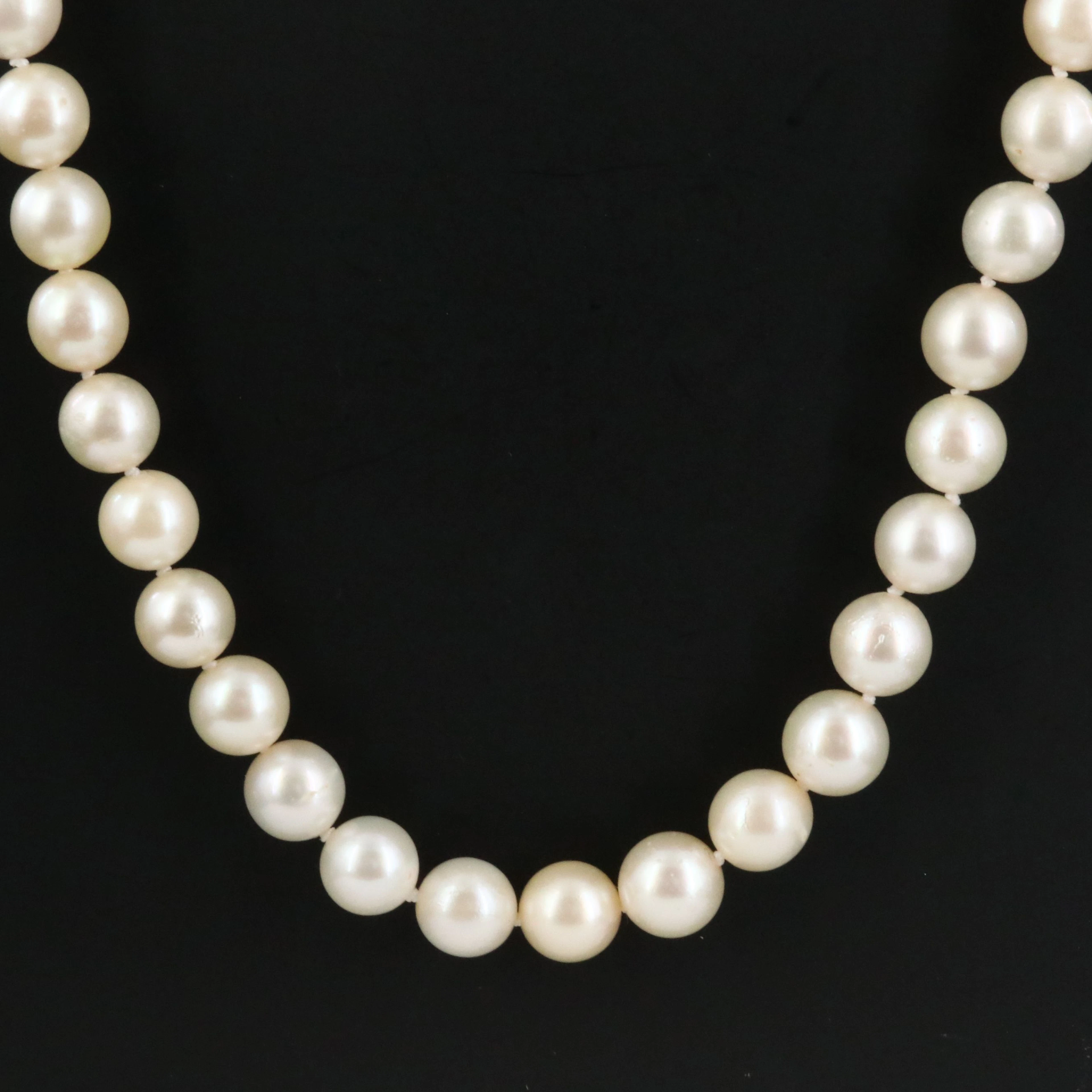 Opera Length Pearl Necklace with 14K Clasp