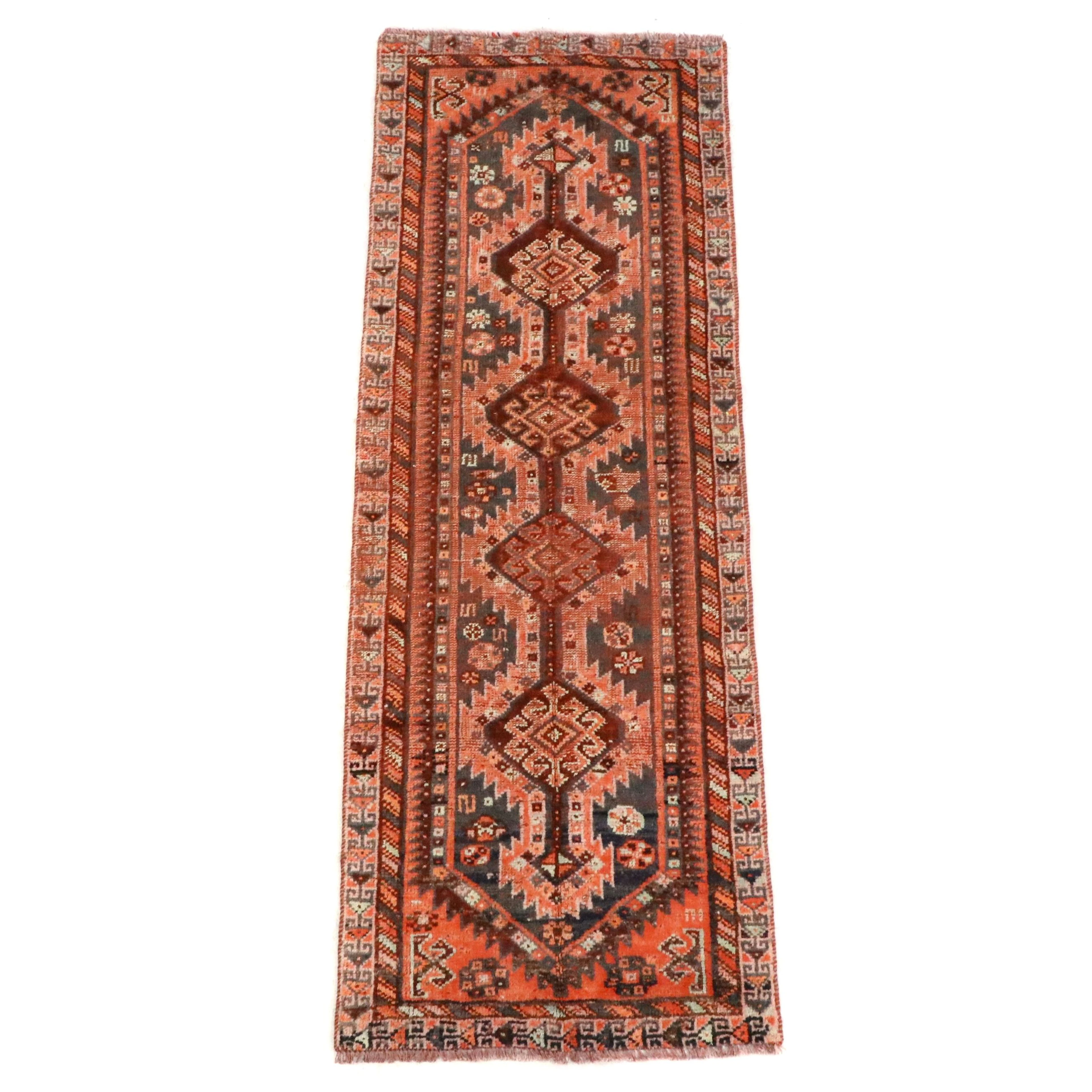 2'10 x 8'3 Hand-Knotted Persian Kurdish Carpet Runner