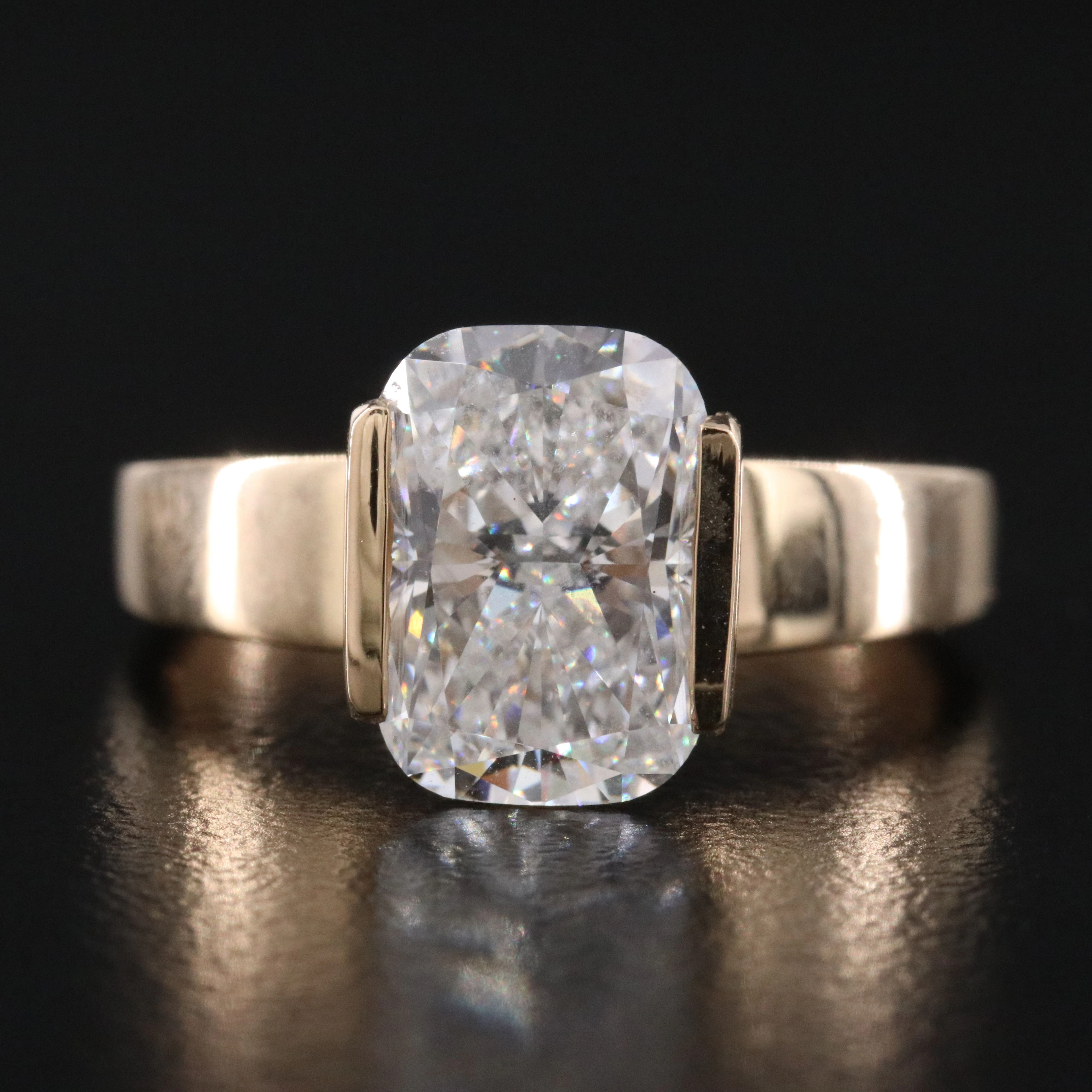 14K 3.01 CT Lab Grown Diamond Ring with IGI Report