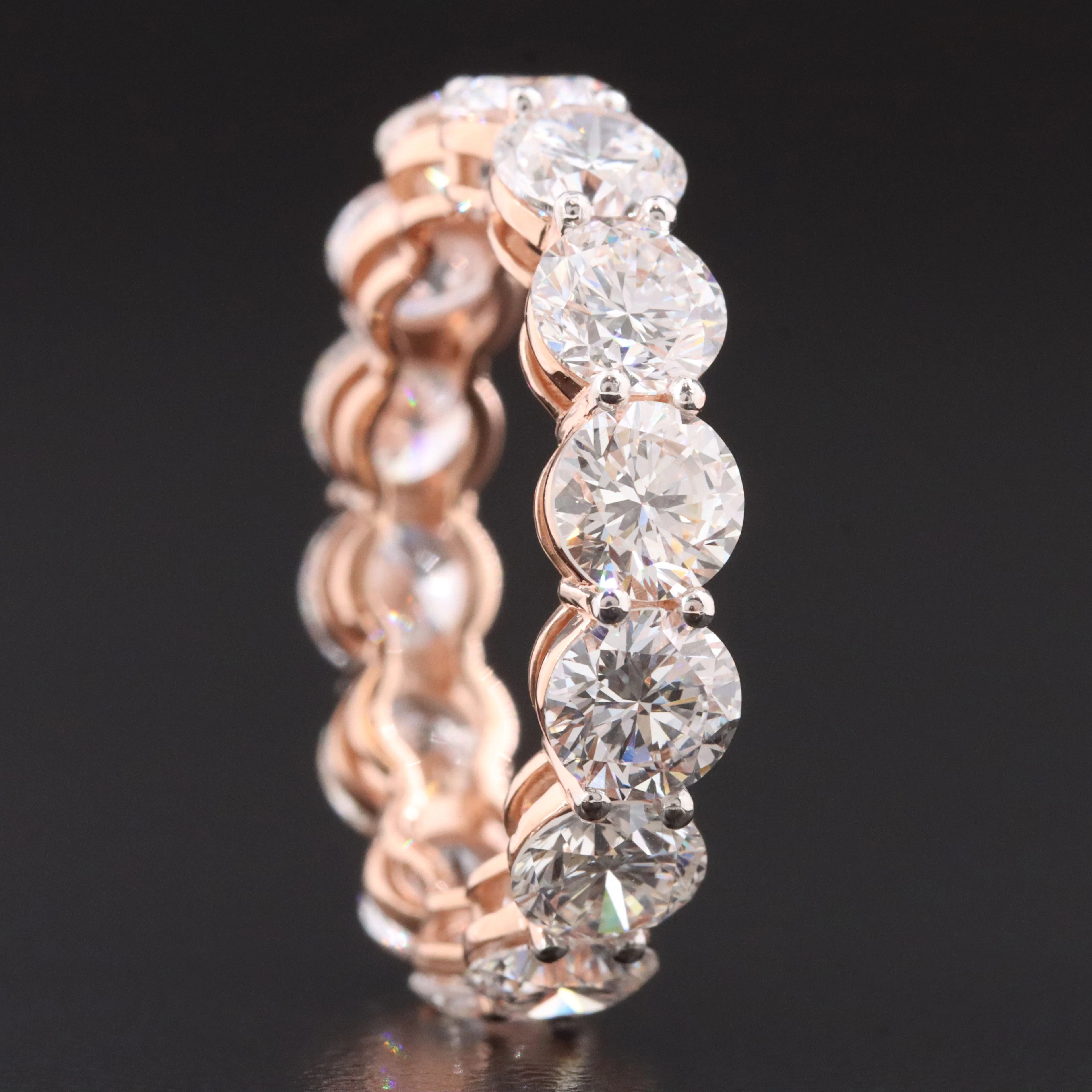 14K Rose Gold 5.71 CTW Lab Grown Diamond Eternity Band