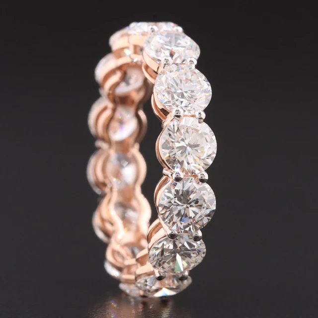 14K Rose Gold 5.71 CTW Lab Grown Diamond Eternity Band