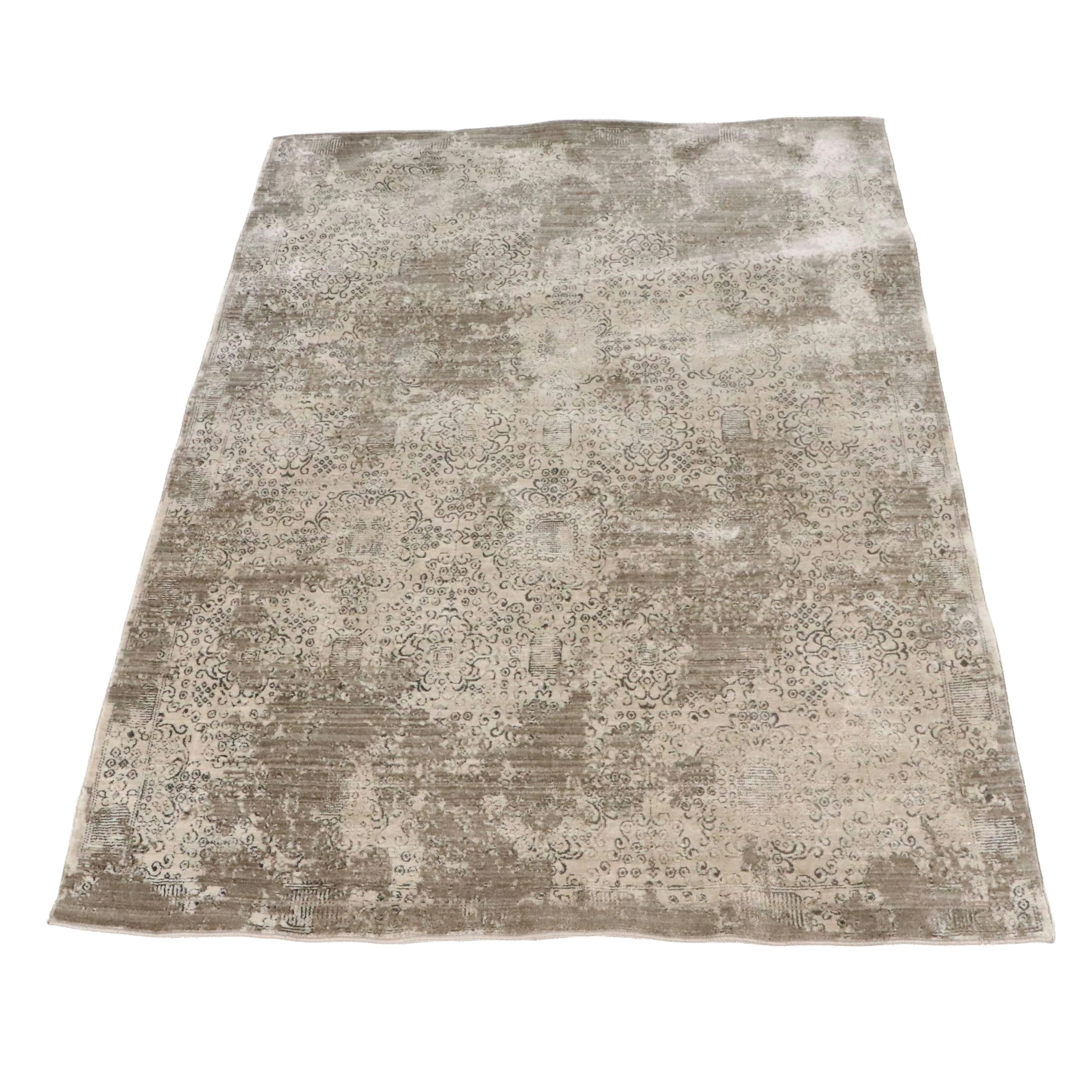 3'7 x 5'4 Machine Made Turkish Amer "Cambridge Platinum" Area Rug