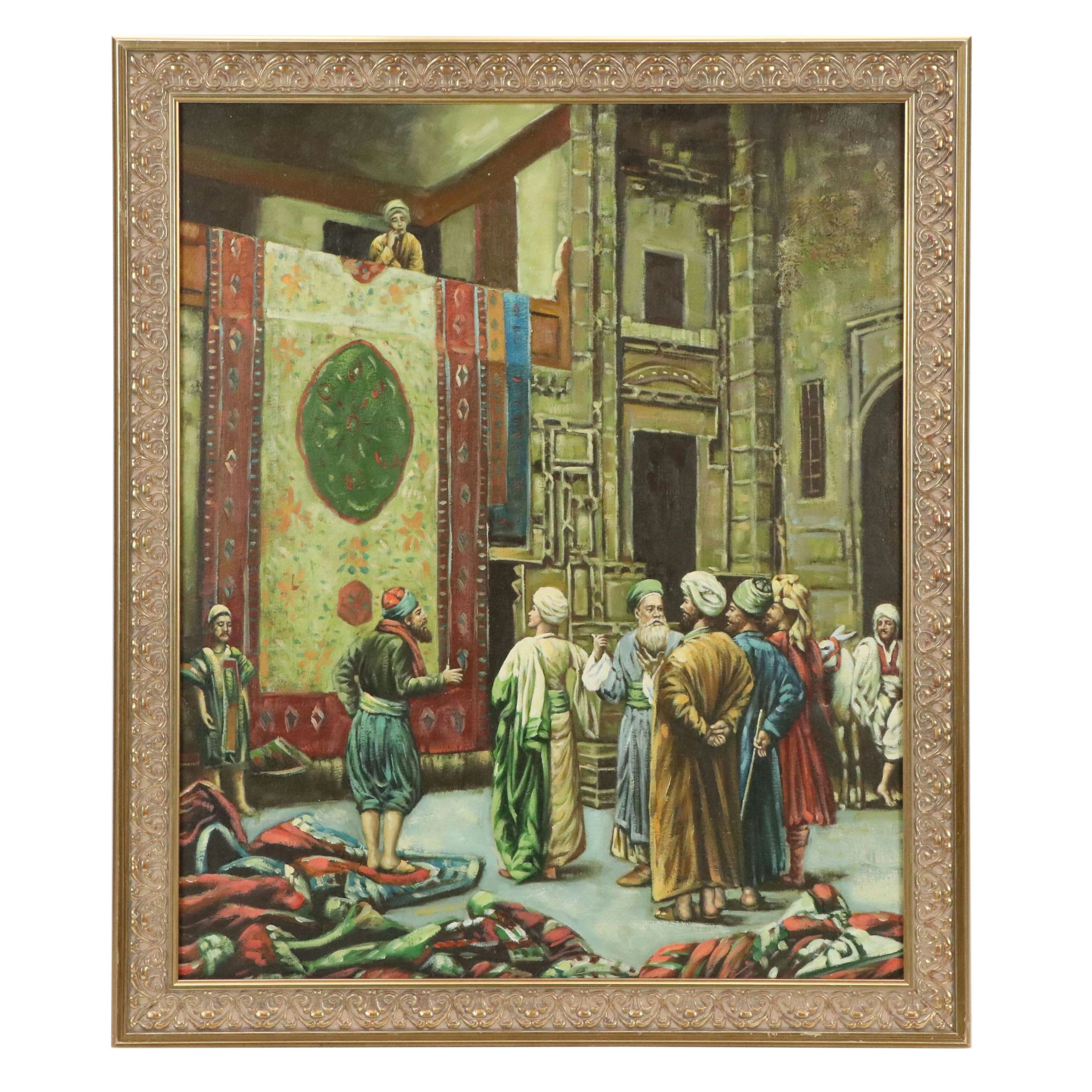 After Jean-Léon Gérôme Oil Painting "The Carpet Merchant"
