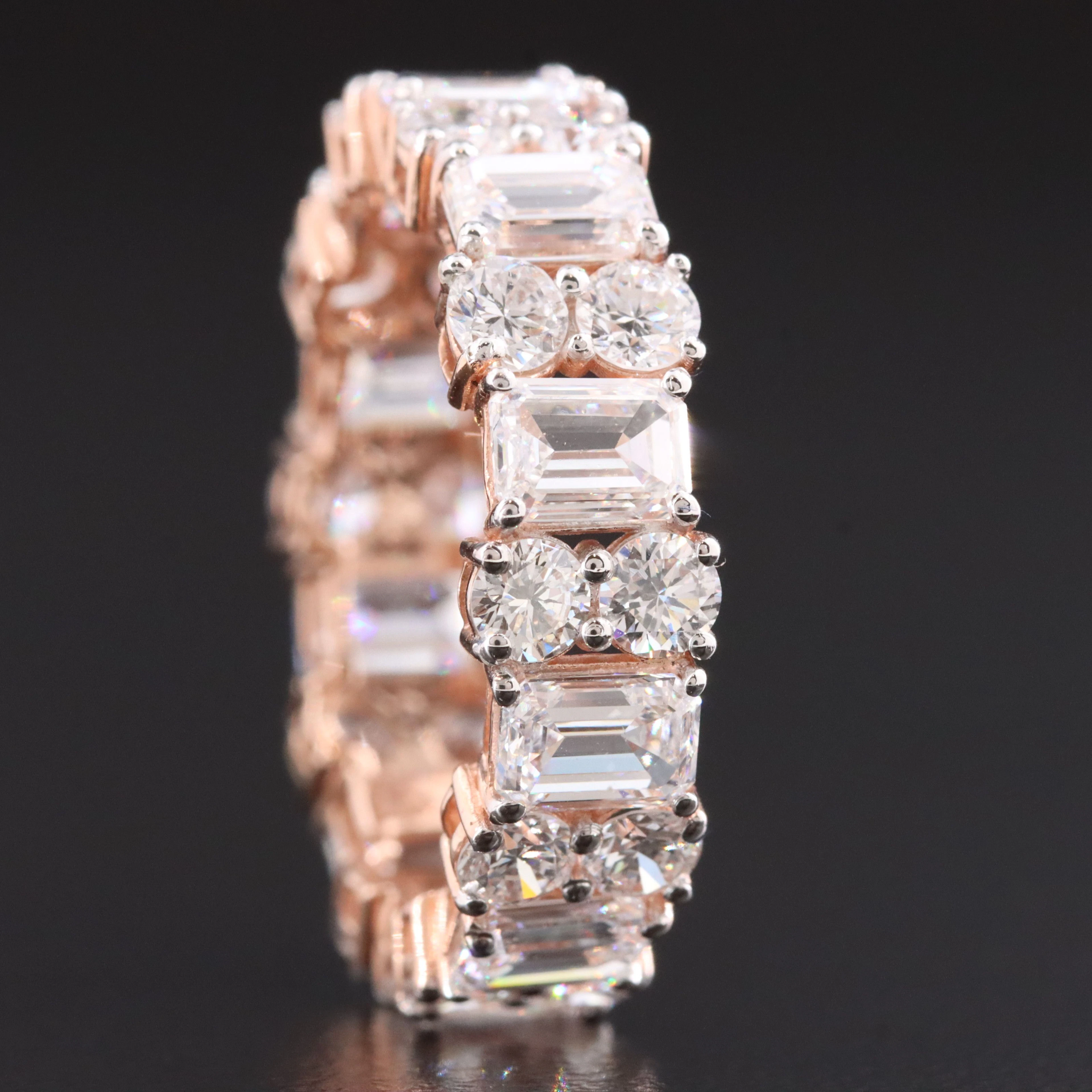 14K Rose Gold 5.40 CTW Lab Grown Diamond Eternity Band