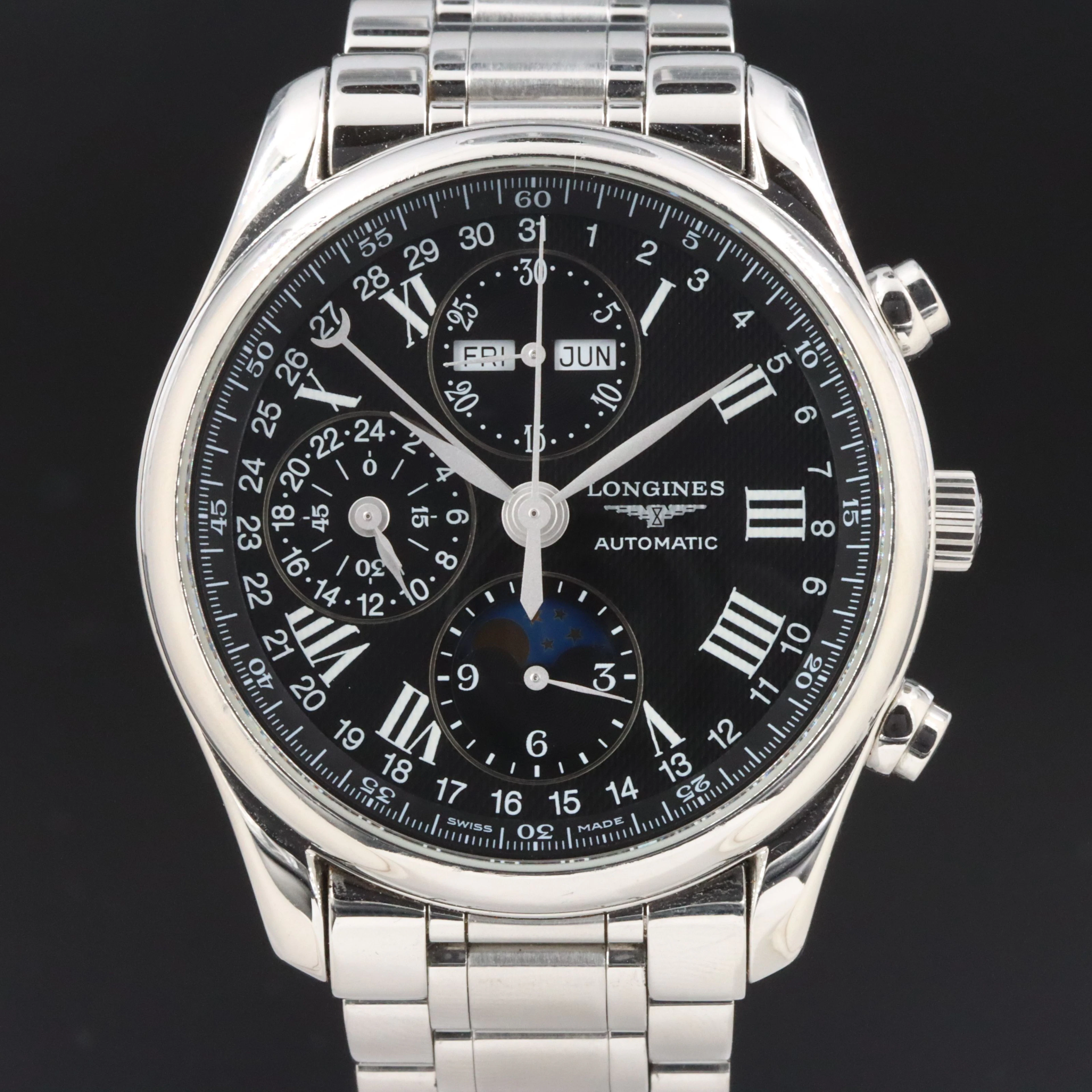 Longines Master Collection Moonphase Chronograph Watch L2.673.4
