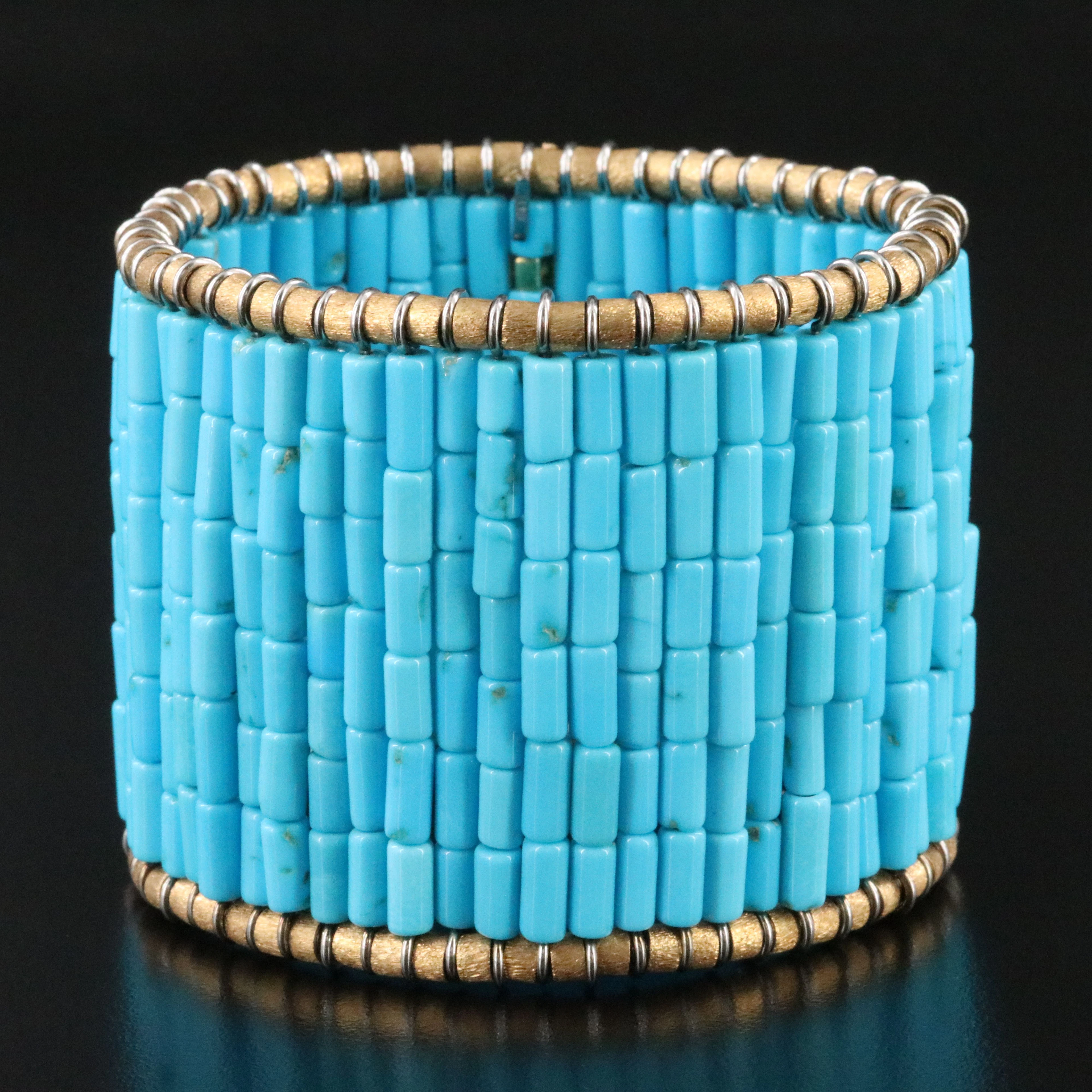 Gioielleria Loffredo Turquoise Bracelet with 18K Accents