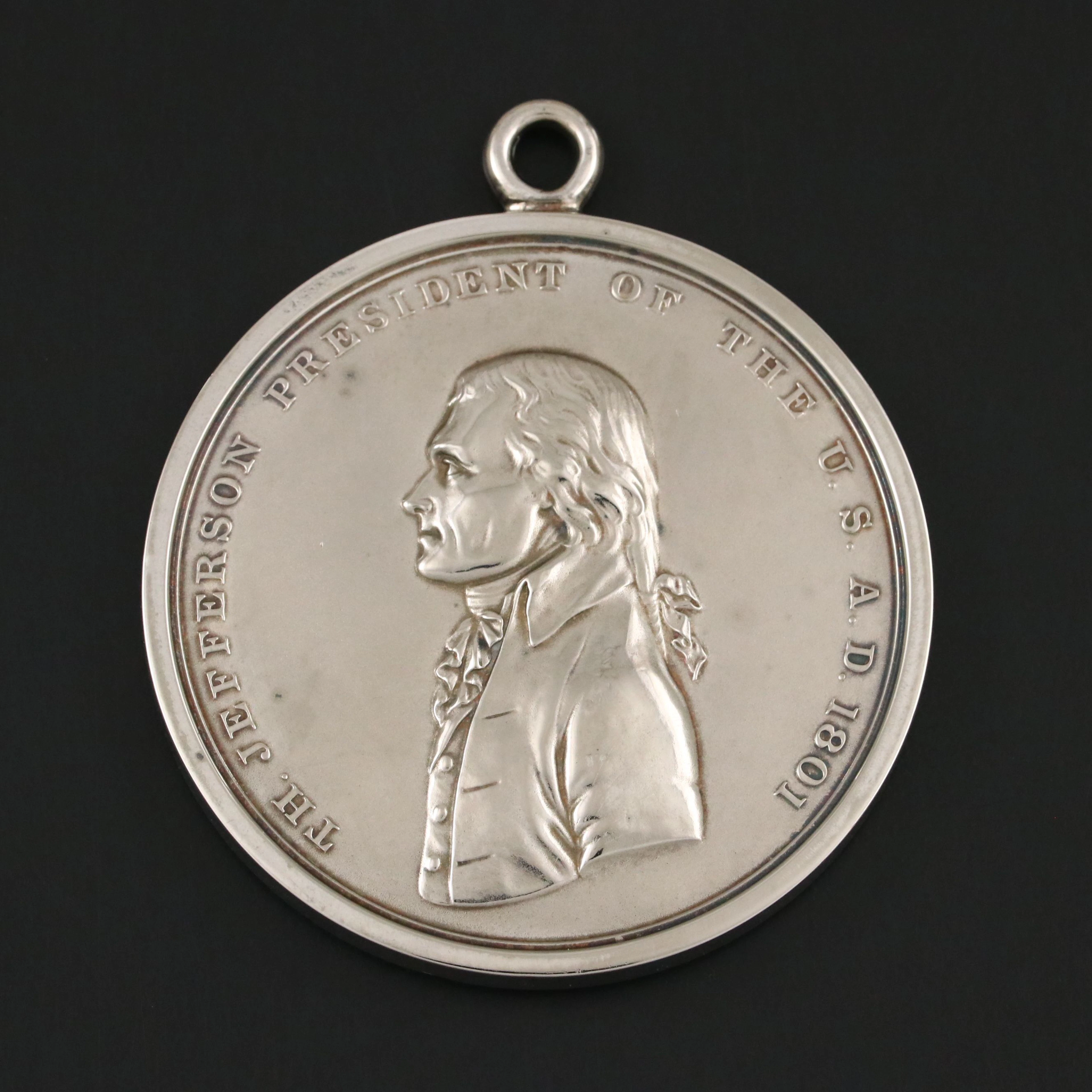 1801 Thomas Jefferson Indian Peace Reproduction Medal