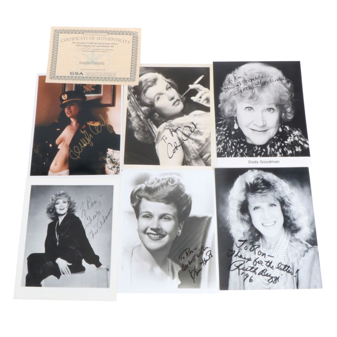 Six Actress Signatures, Including Jennifer Connelly and Kim Hunter