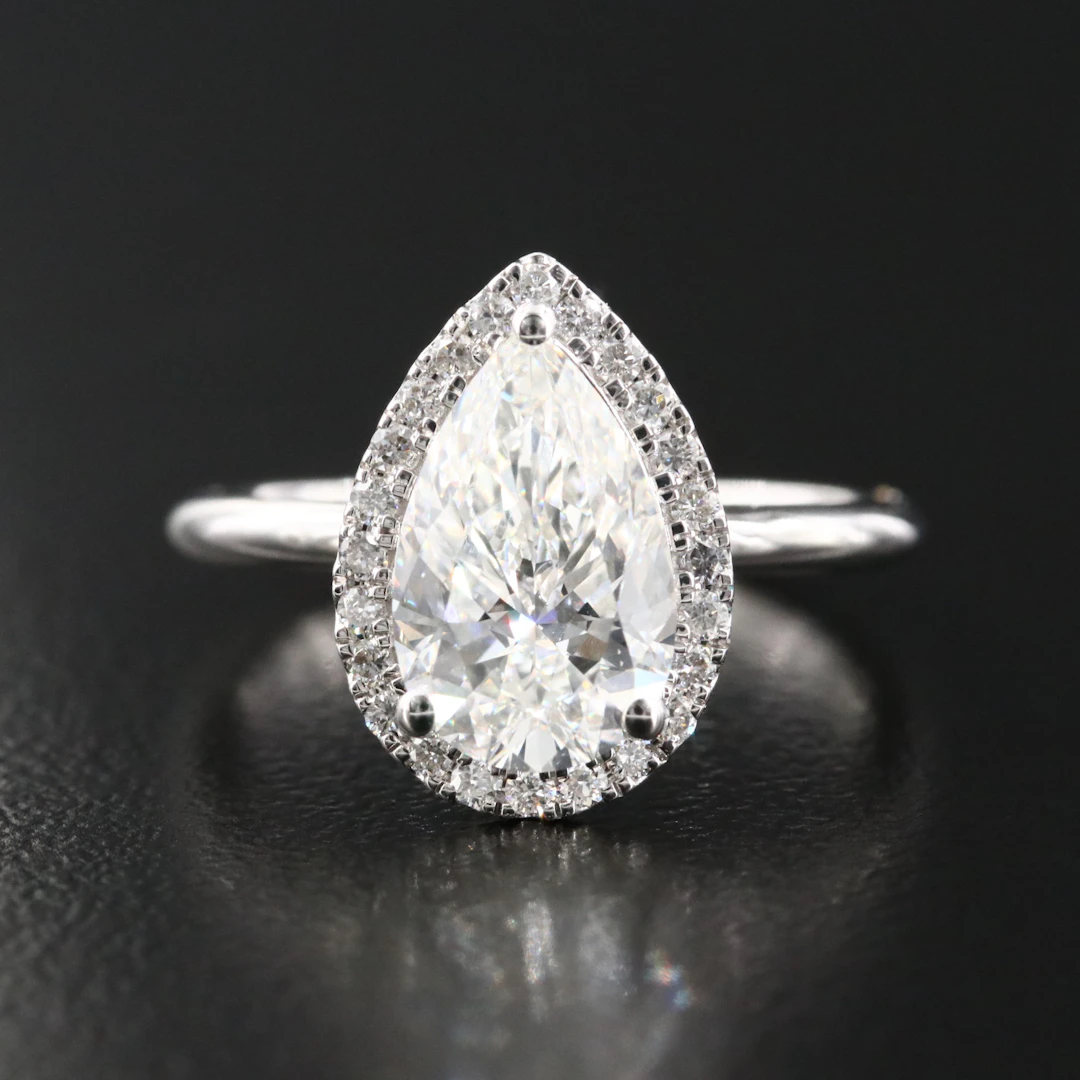 14K 2.19 CTW Lab Grown Diamond Ring with Online IGI Report