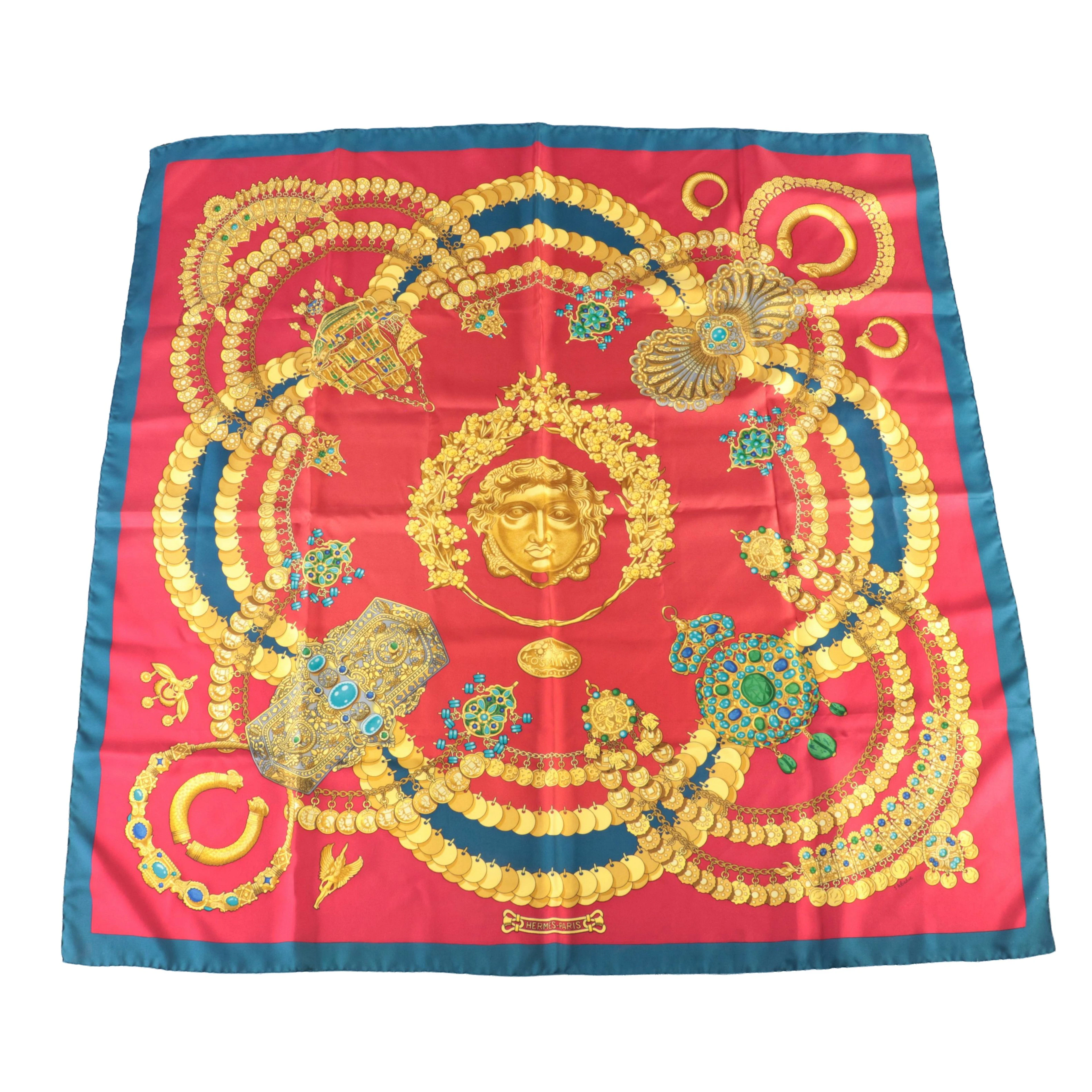 Hermés "Kosmima" Silk Twill Scarf 90