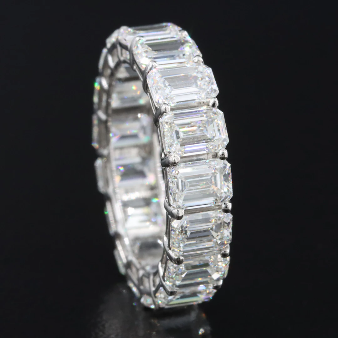 Platinum 6.85 CTW Diamond Eternity Band with GIA Reports