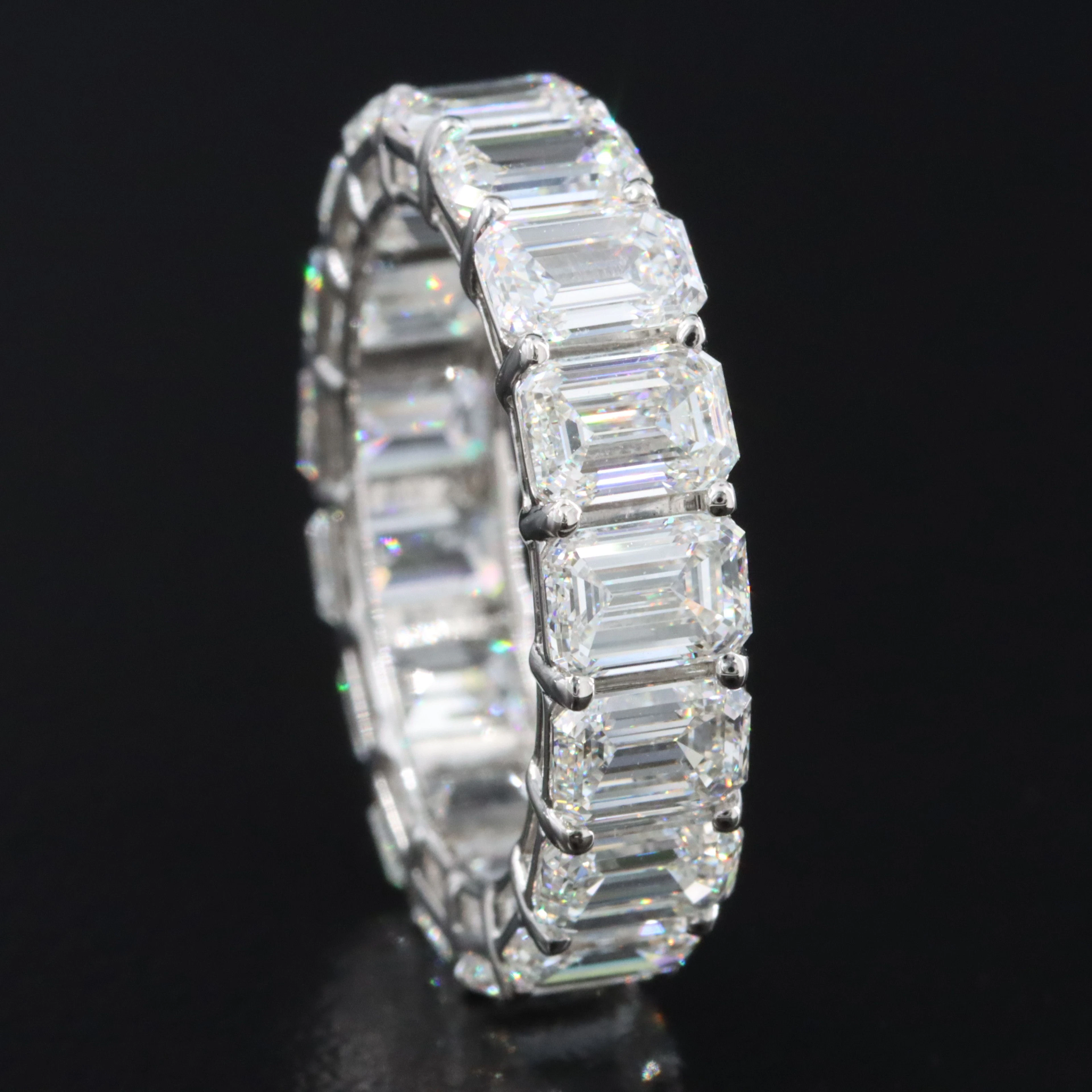 Platinum 6.85 CTW Diamond Eternity Band with GIA Reports