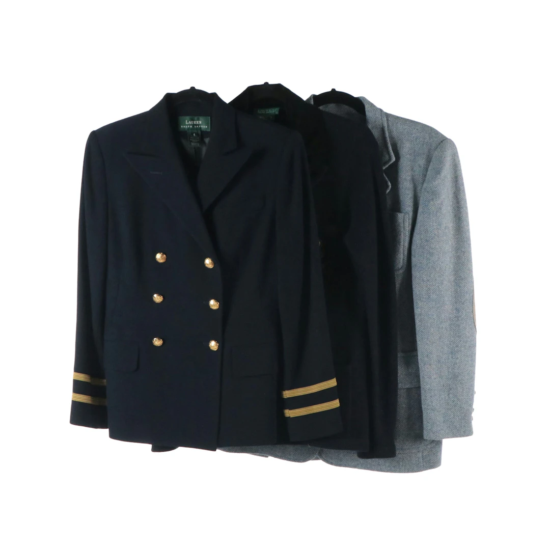 Lauren Ralph Lauren Nautical Blazer, Knit Cardigan, and Equestrian-Style Jacket