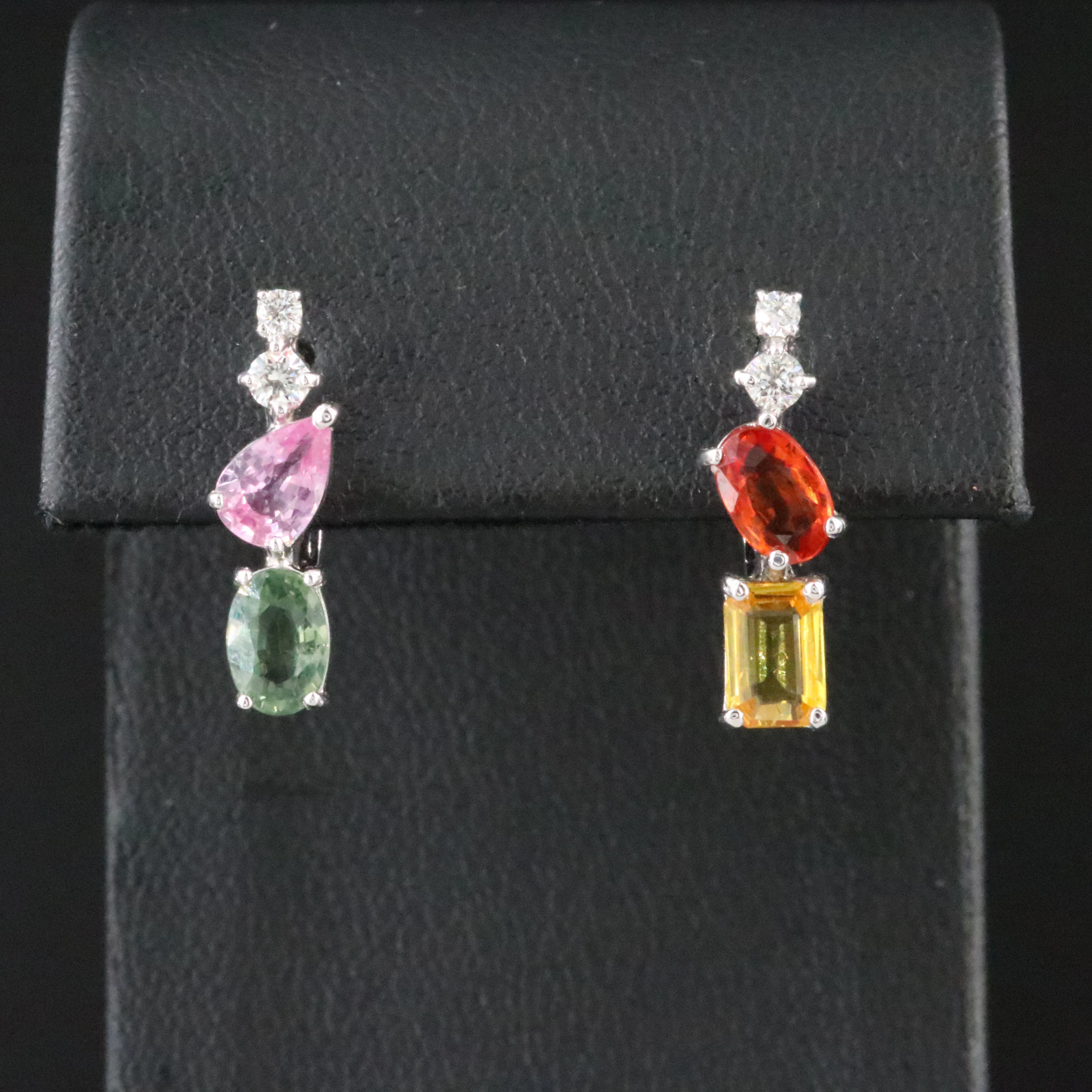 14K Sapphire and Diamond Earrings
