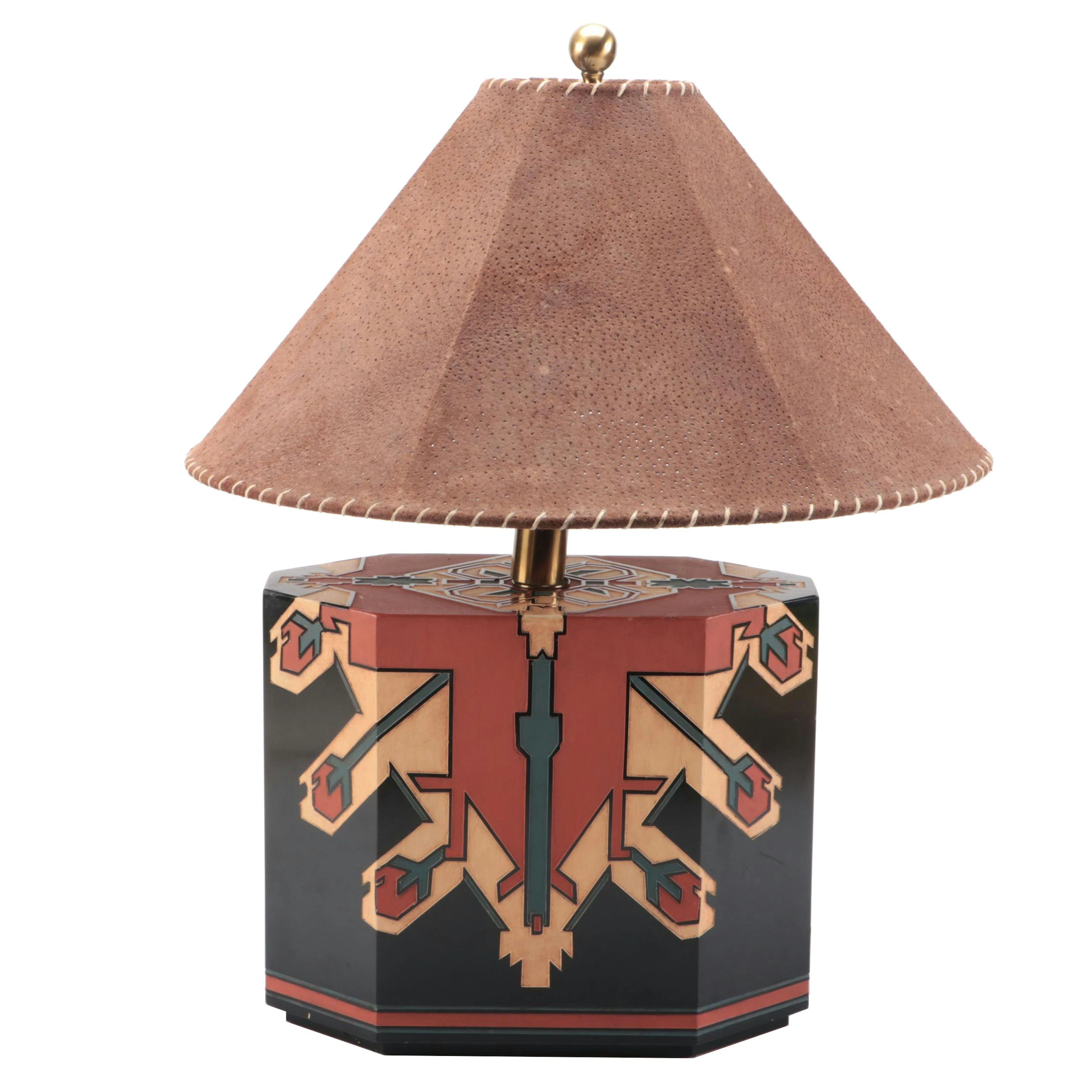 P.H. Turkish Eagle Kazak Kilim Pattern Style Table Lamp