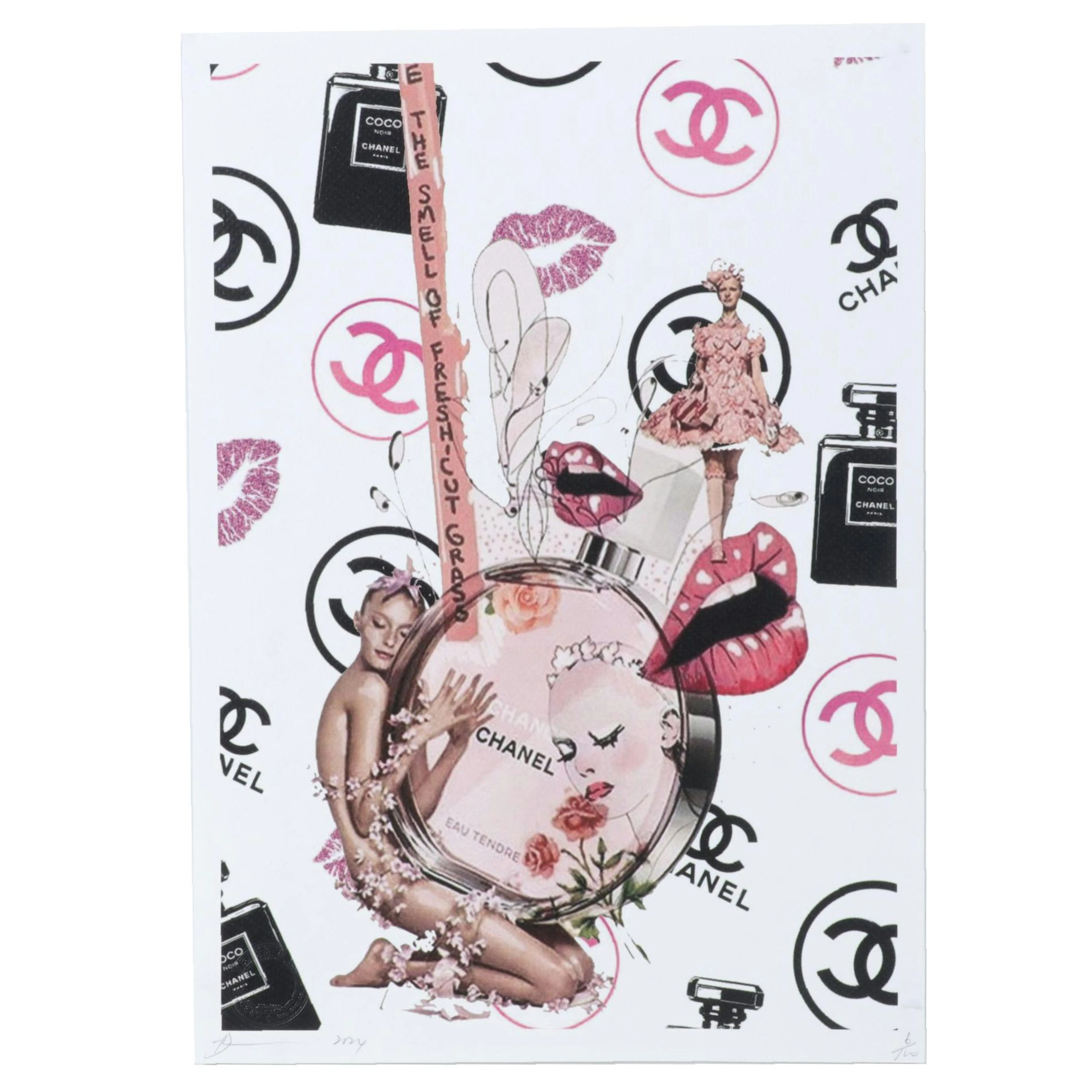 Death NYC Pop Art Graphic Print Homage to Chanel, 2024