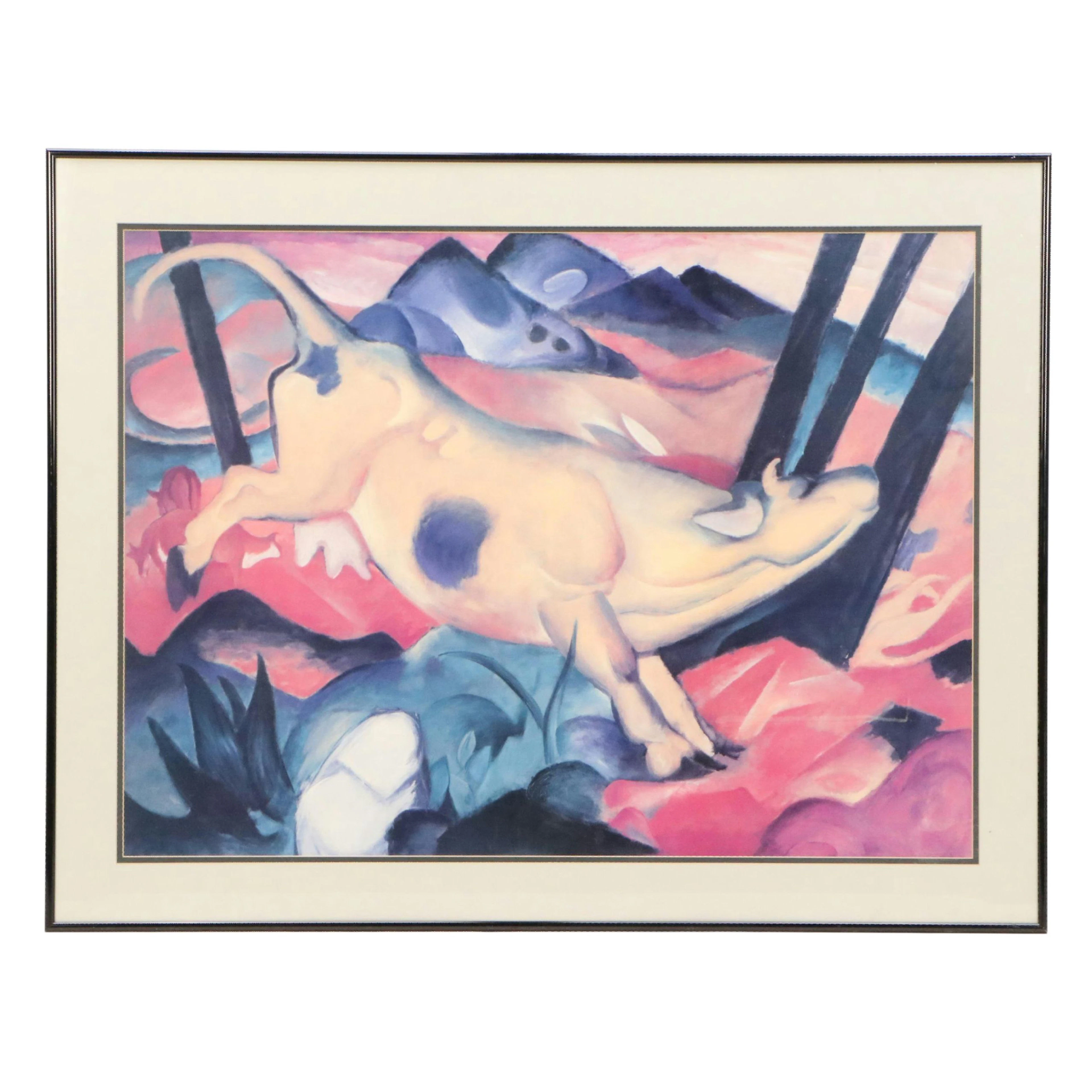 Offset Lithograph After Franz Marc "The Yellow Cow"