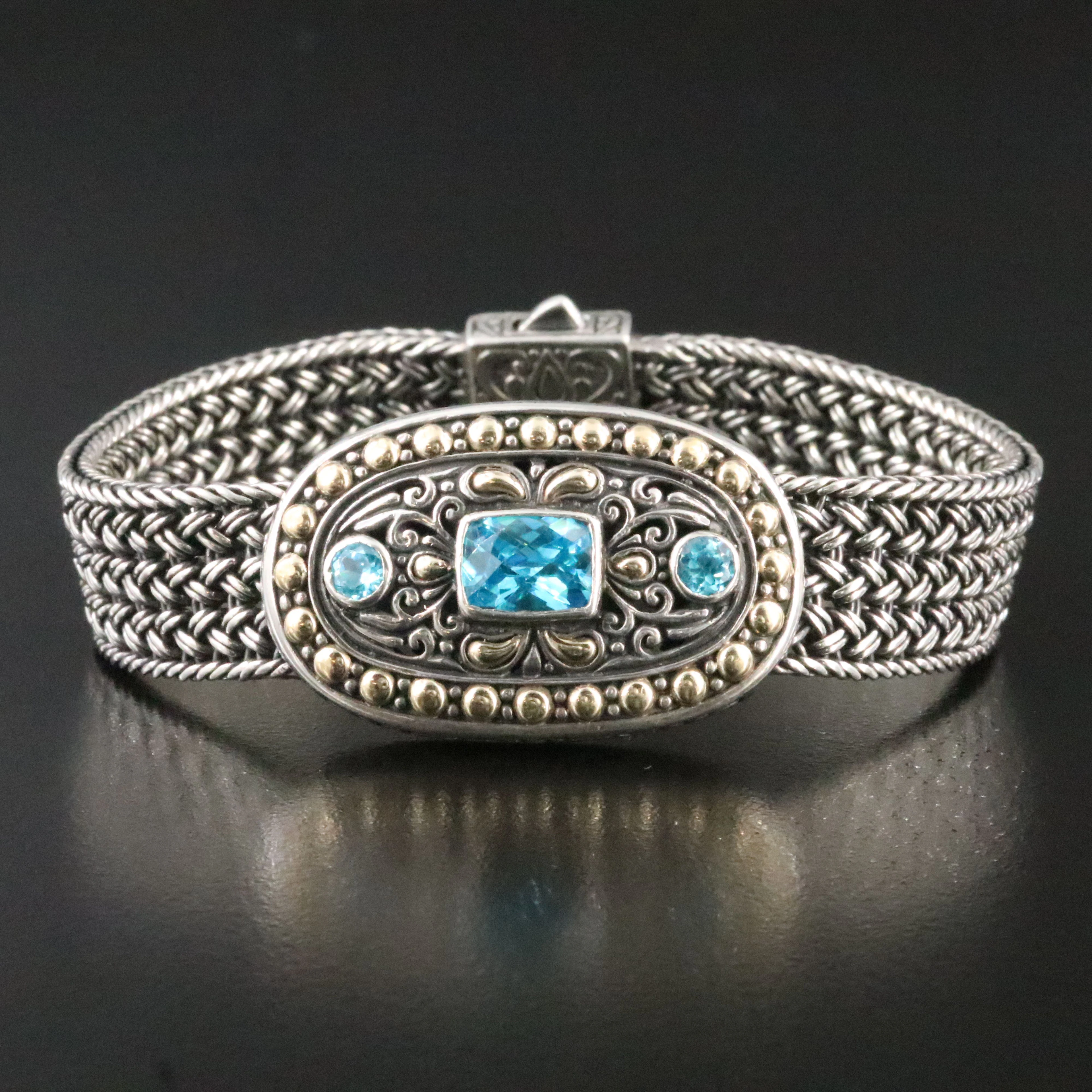 Samuel Benham Sterling CZ Bracelet with 18K Accents