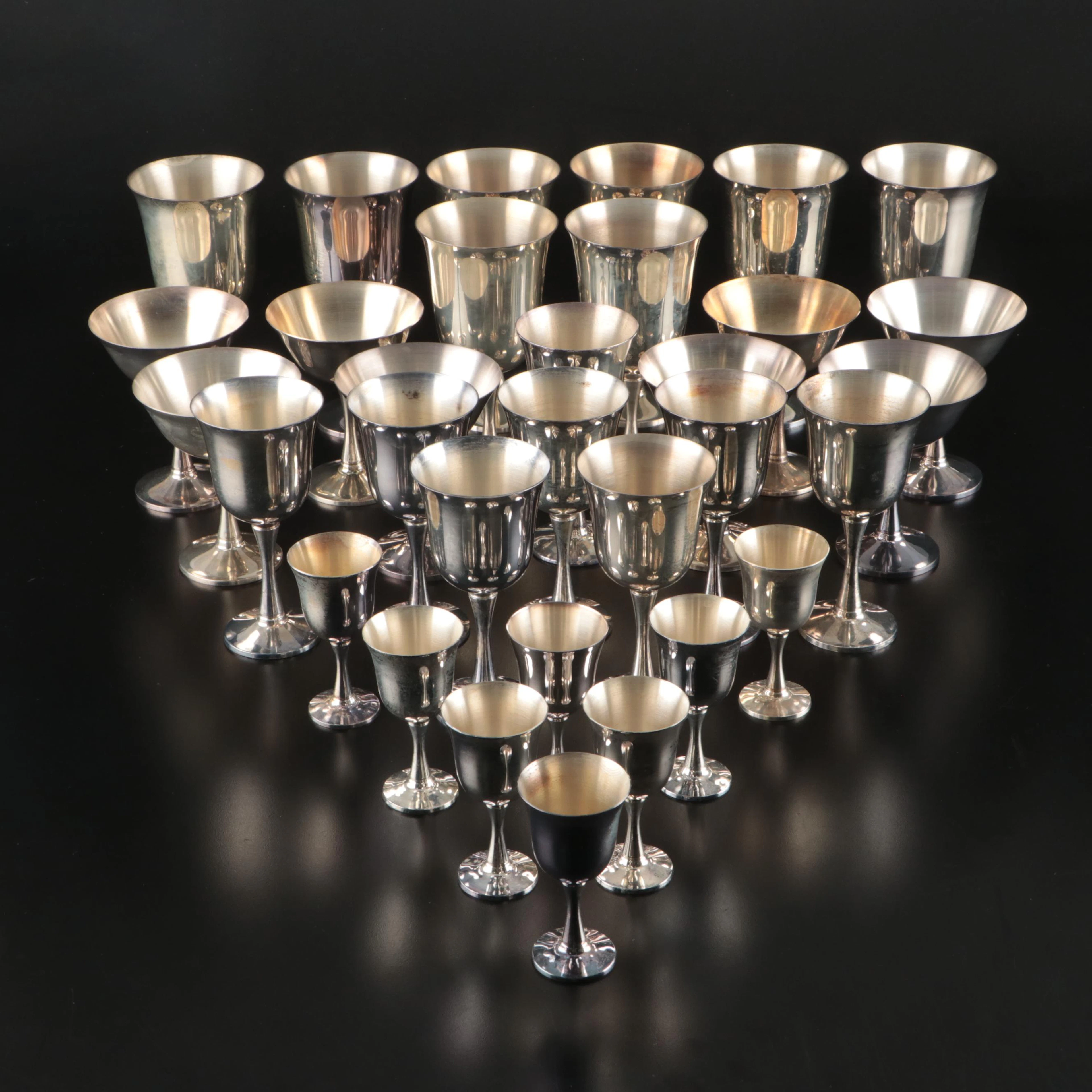 Salem Portuguese Silver Plate Stemware