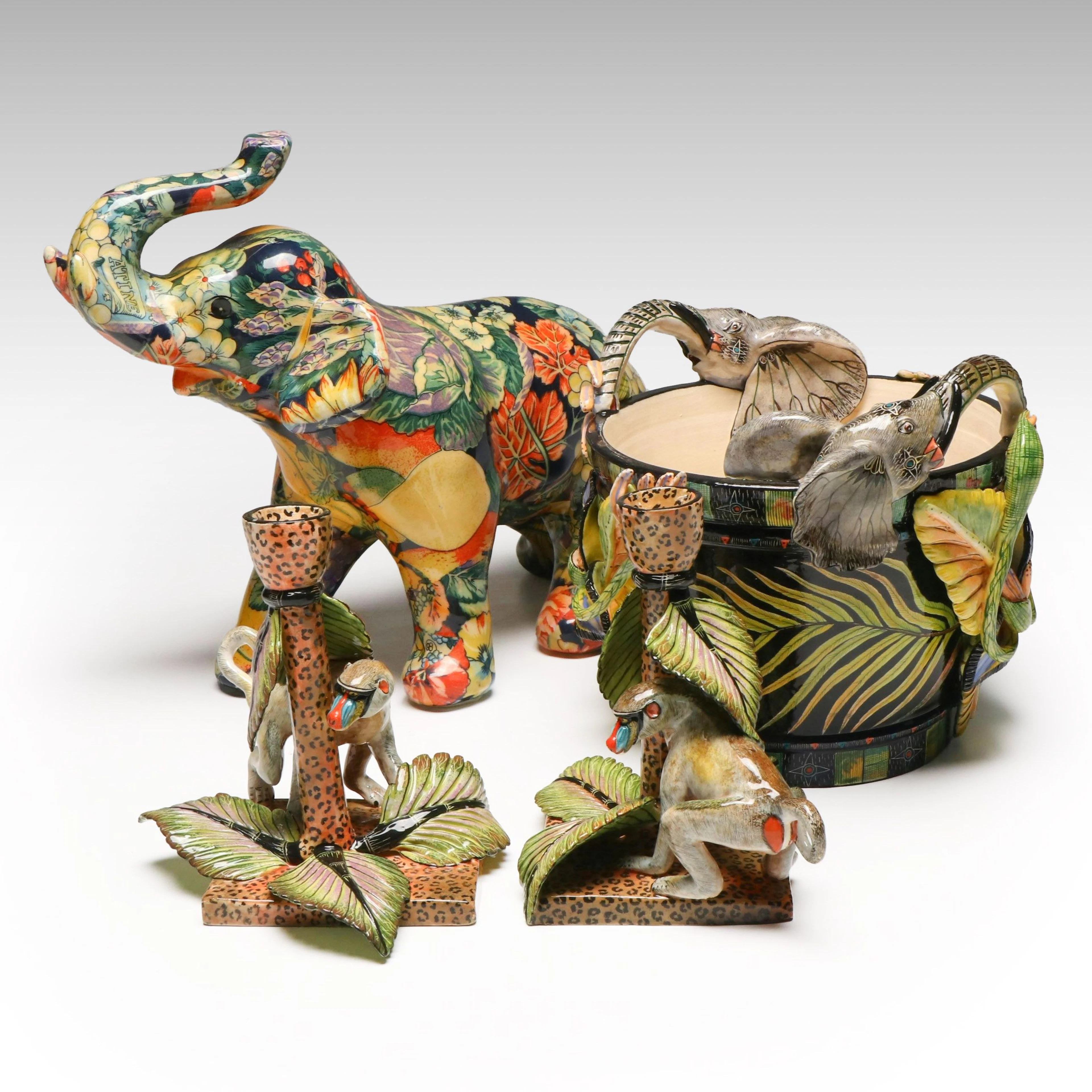 Handcrafted "African Travelers" Ceramic Candle Holders and More