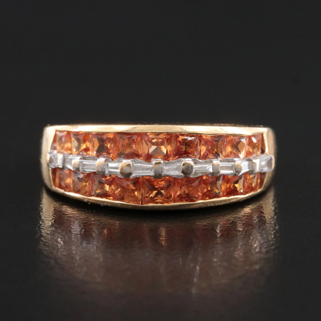 18K Sapphire and Diamond Ring