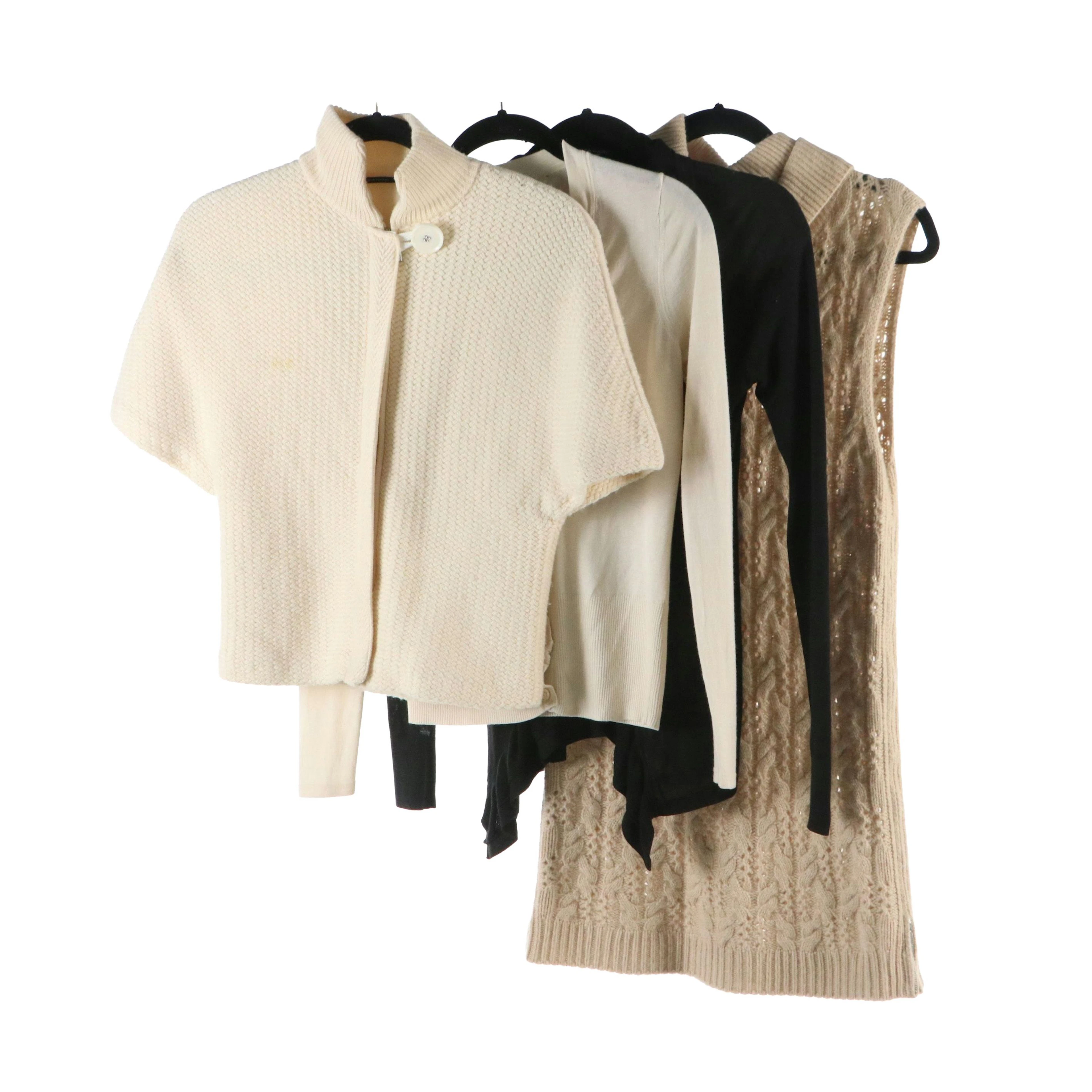Neiman Marcus Cashmere Sweater Dress W/ Elie Tahari Silk Blend Cardigans & More