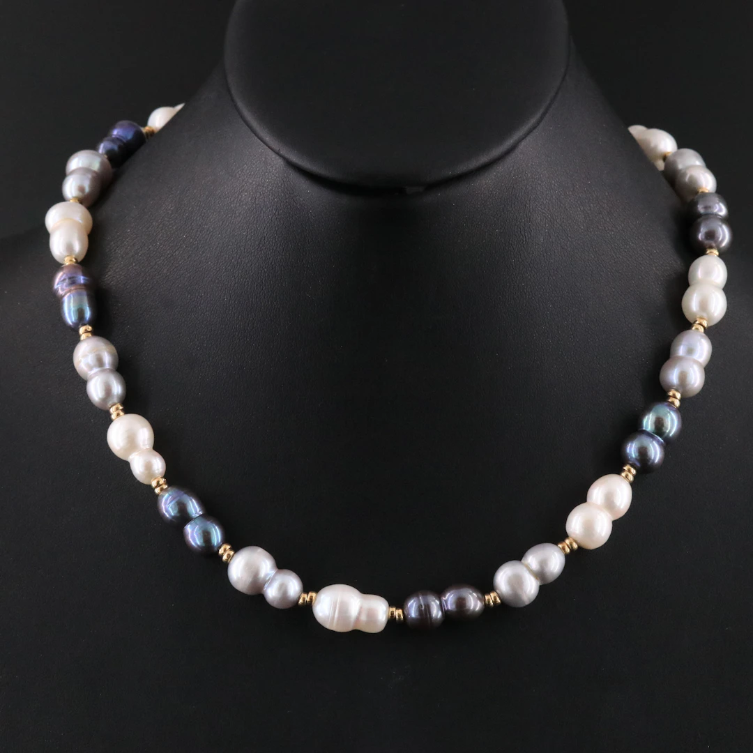 Pearl Necklace with 14K Clasp