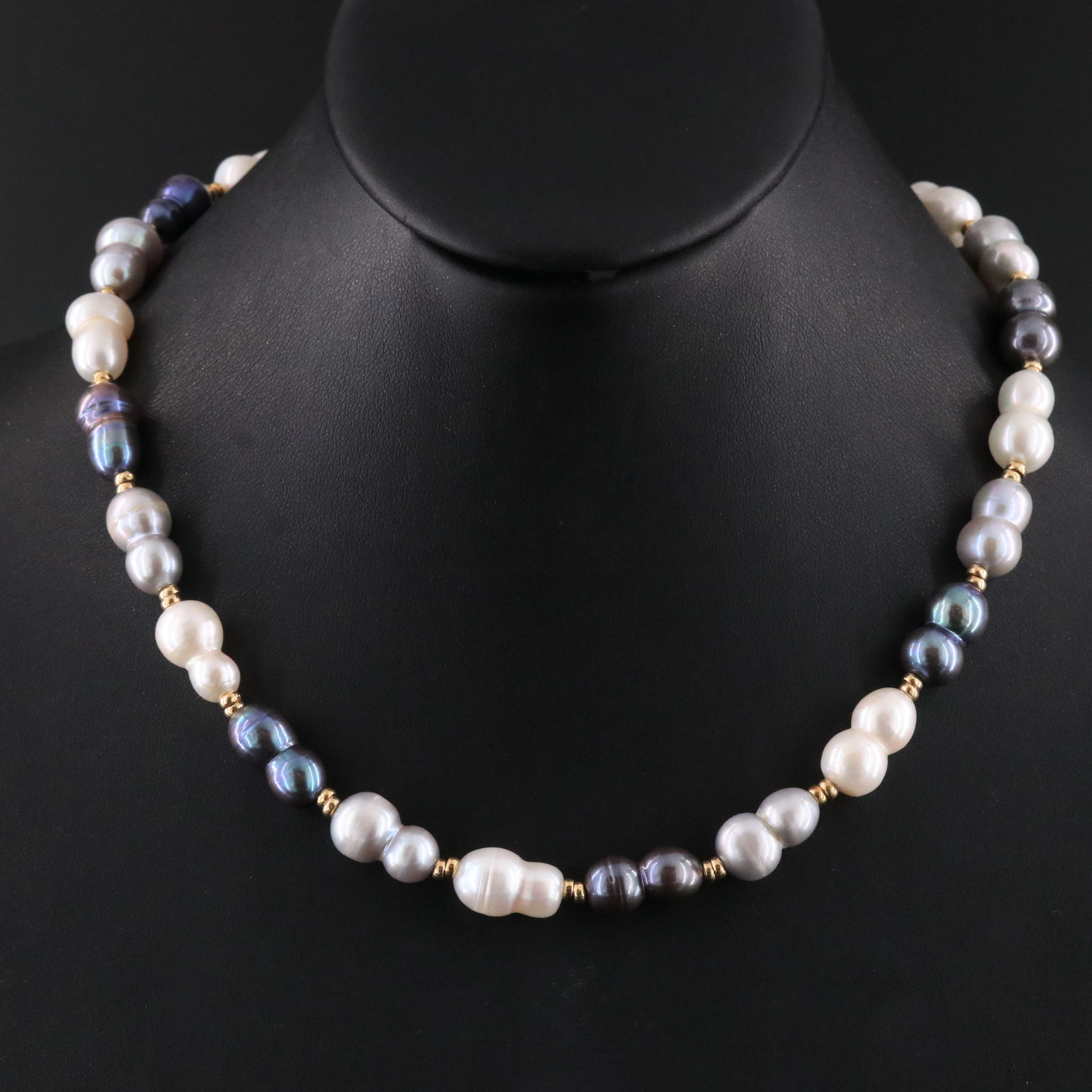 Pearl Necklace with 14K Clasp