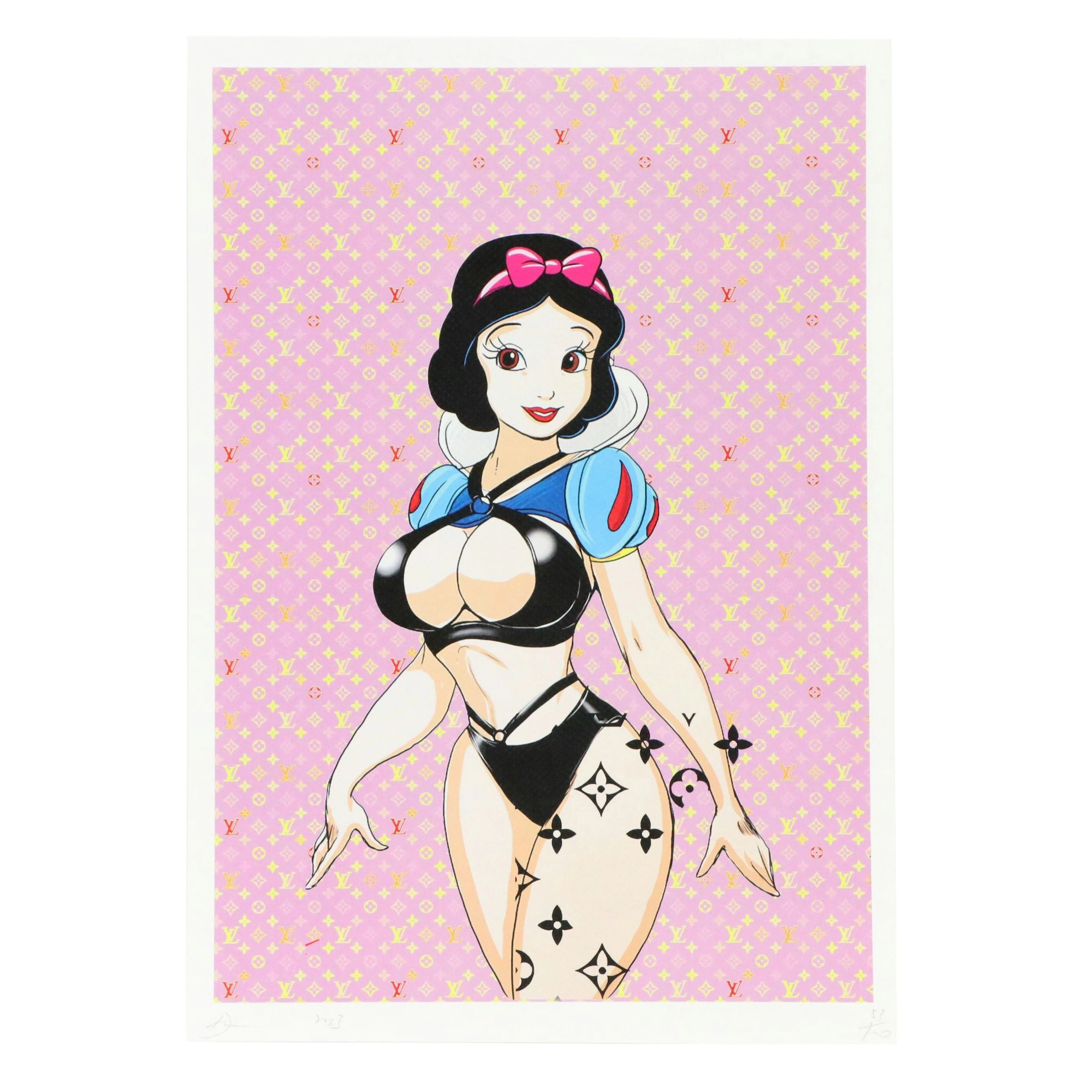 Death NYC Pop Art Offset Lithograph Homage to Snow White x Louis Vuitton, 2023