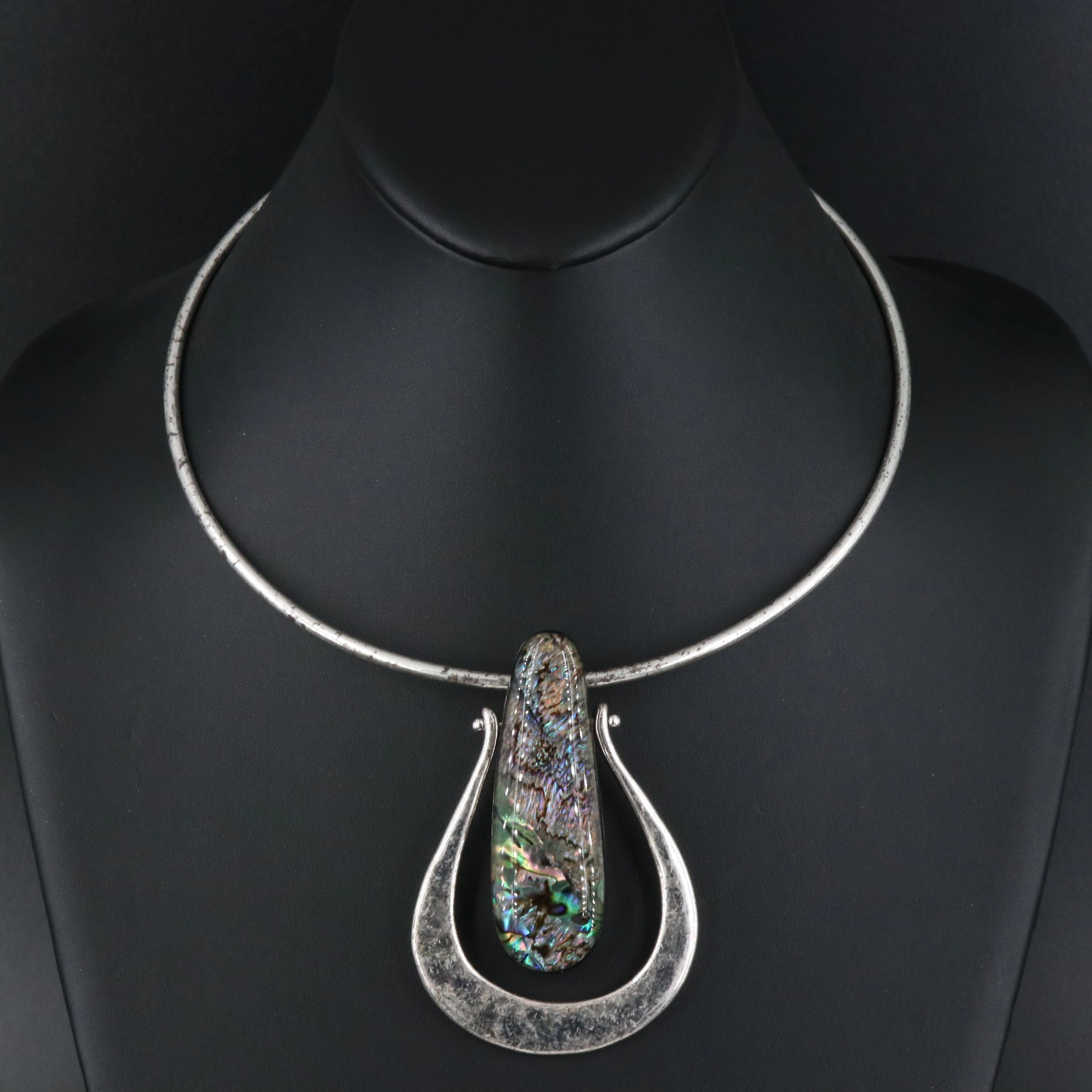 Robert Lee Morris Soho Abalone Doublet Collar Necklace