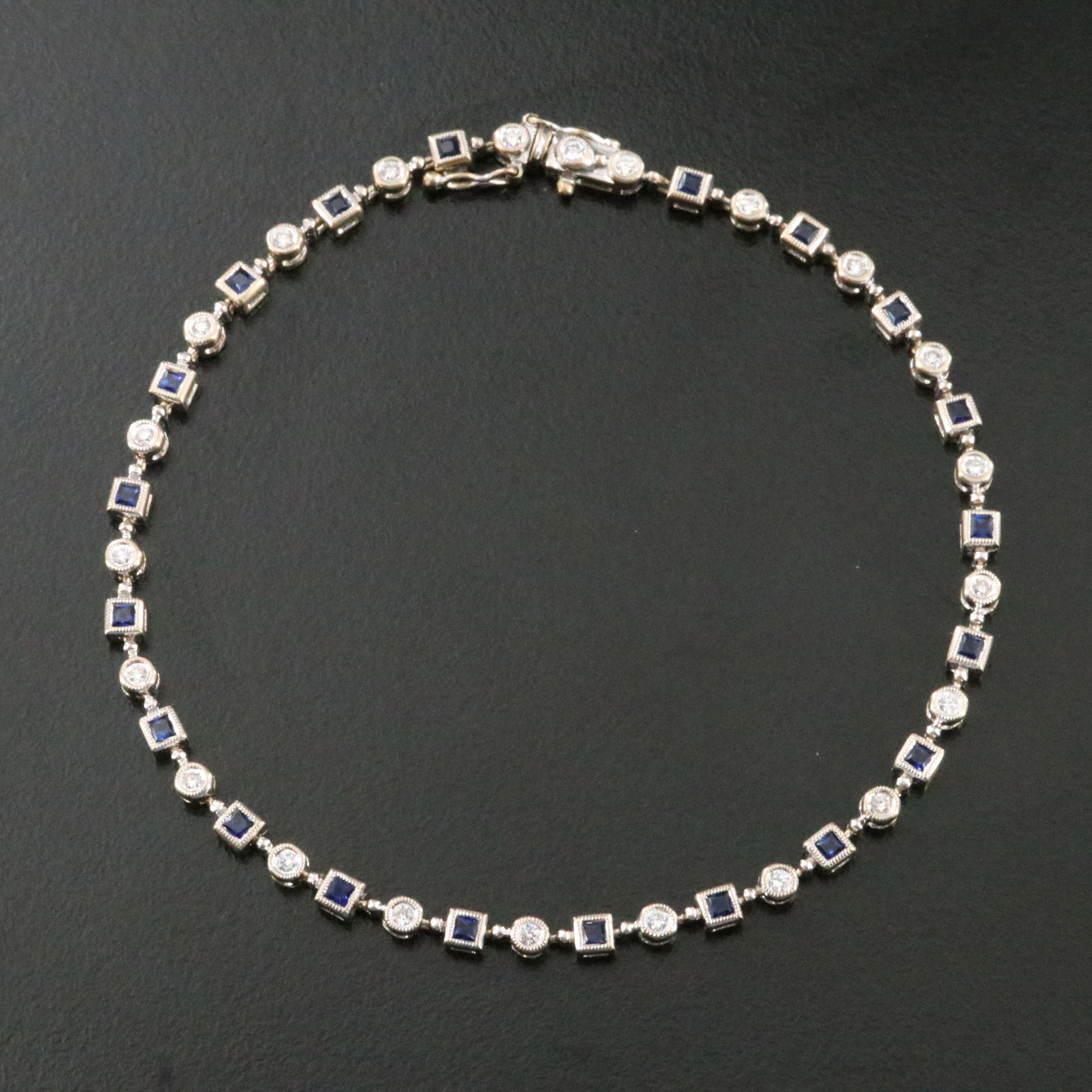 18K Sapphire and Diamond Bracelet