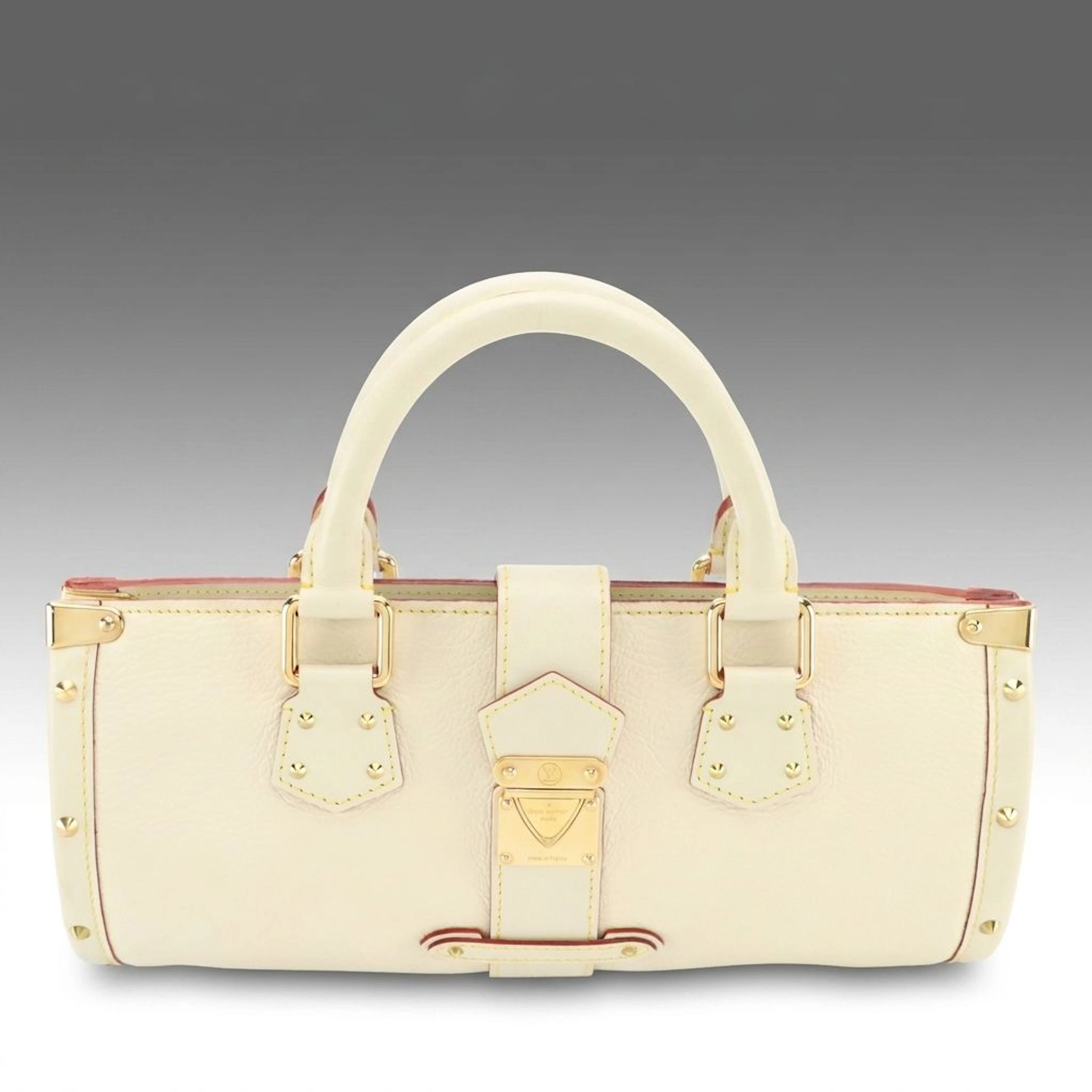 Louis Vuitton L'Epanoui Handbag in White Suhali and Calfskin Leather