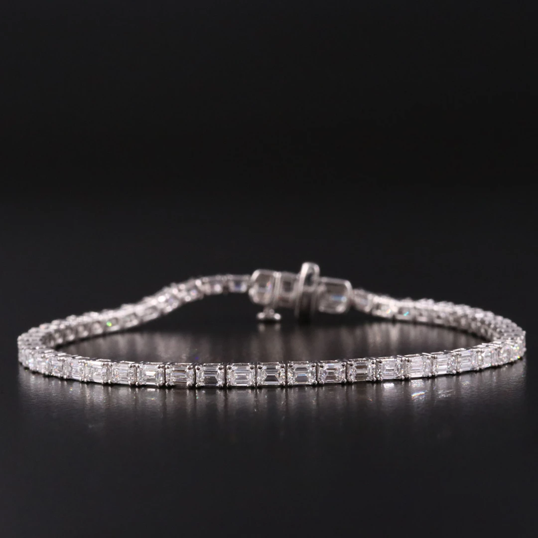 14K 5.00 CTW Lab Grown Diamond Line Bracelet with IGI Report