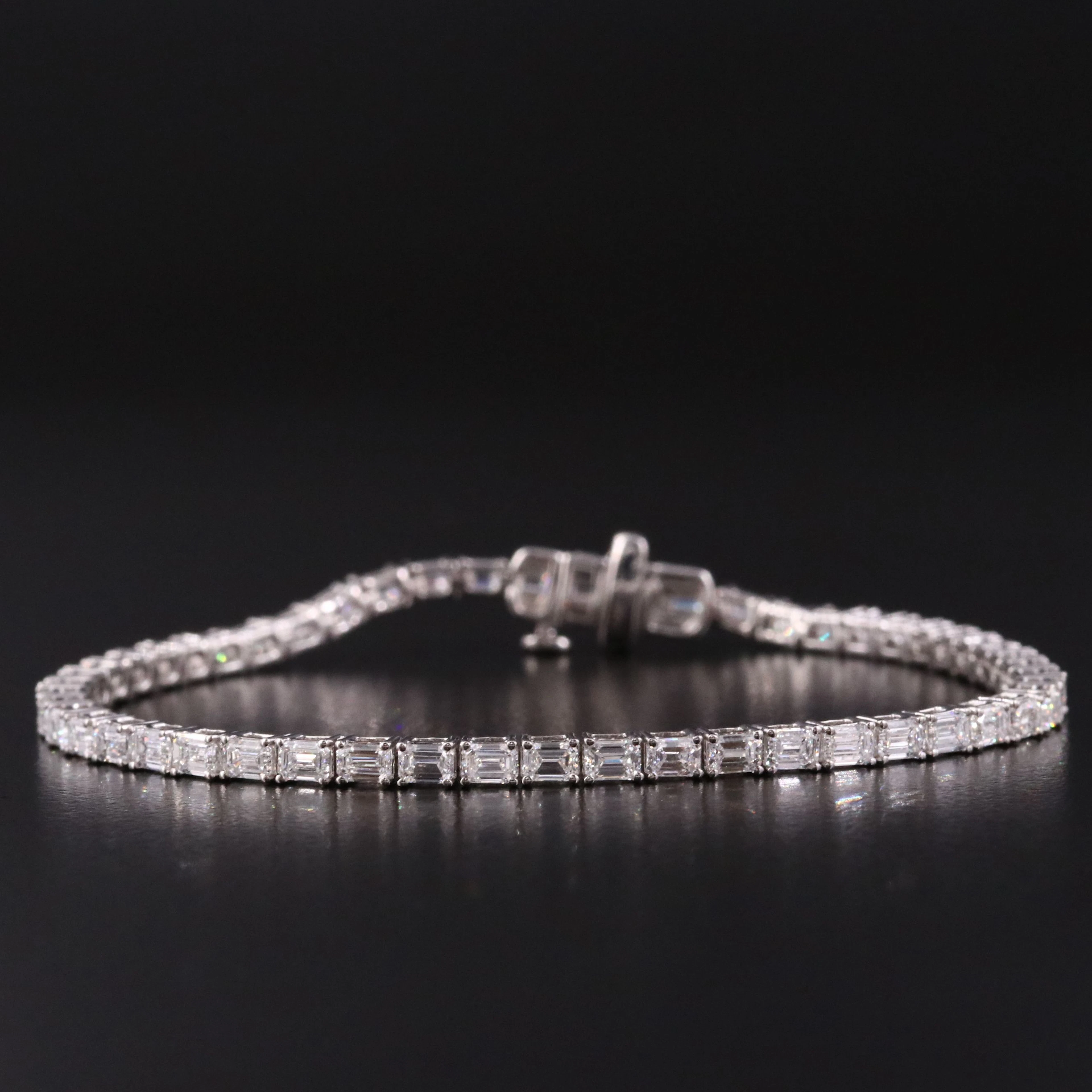 14K 5.00 CTW Lab Grown Diamond Line Bracelet with IGI Report