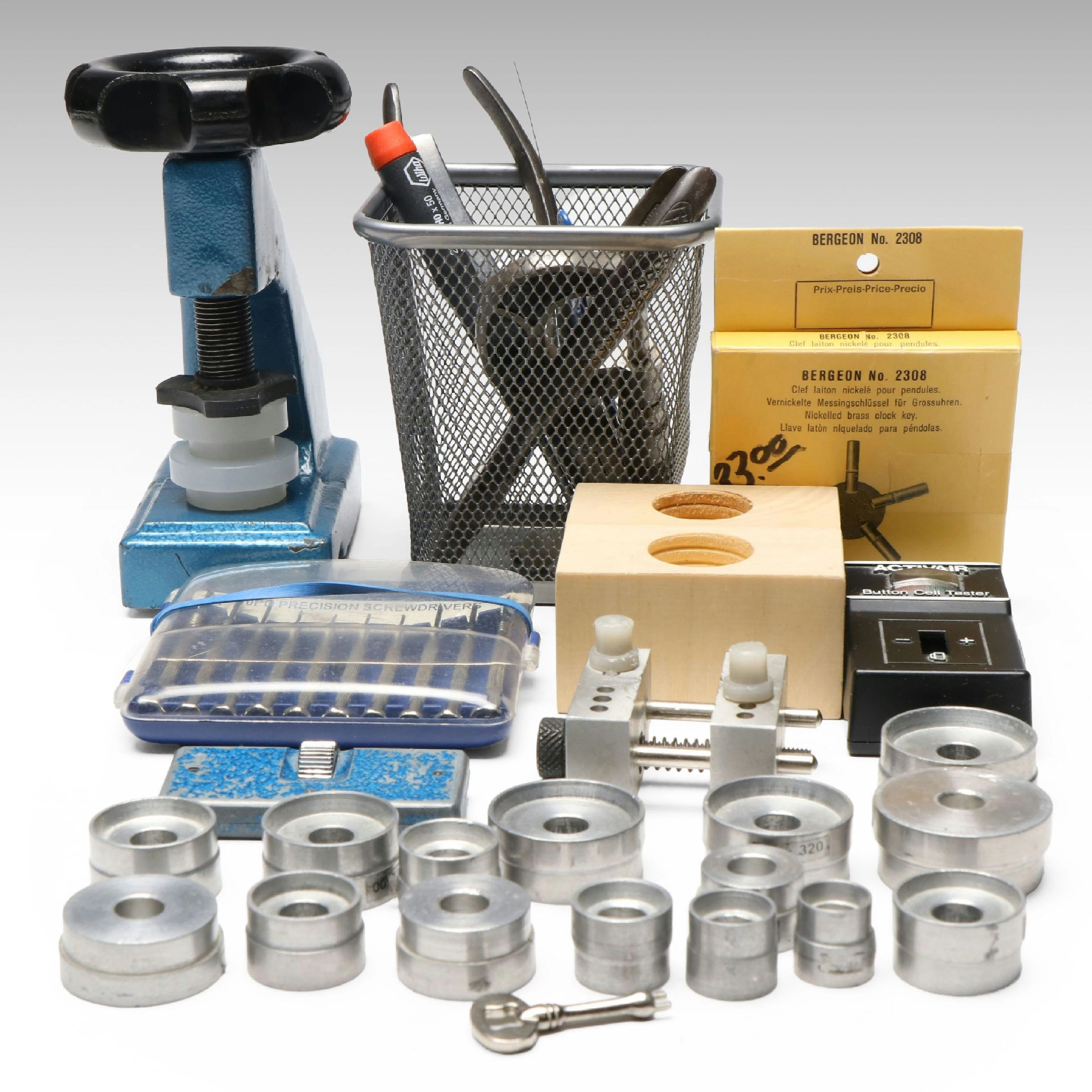Collection of Horology Bench and Watch Repair Tools