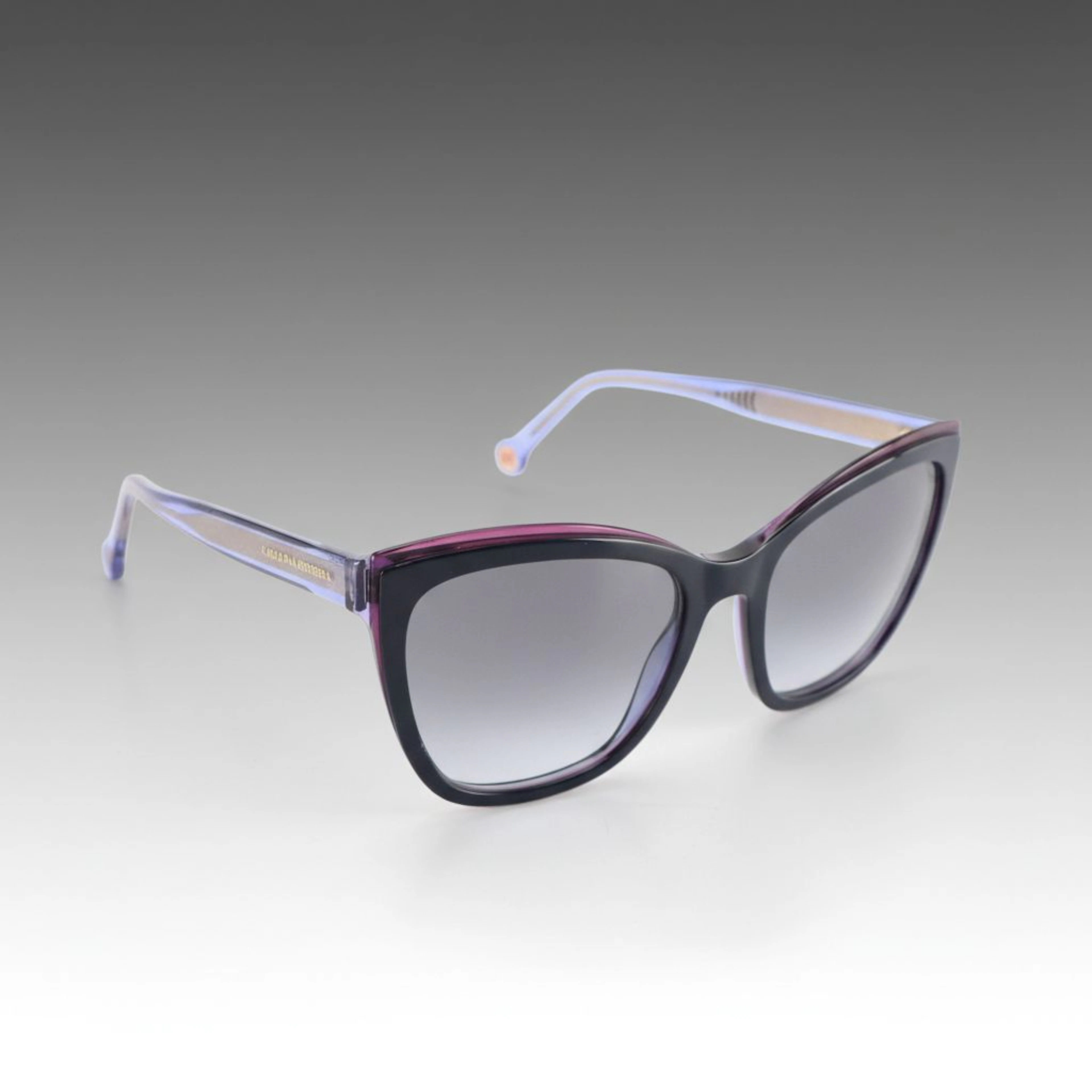 Carolina Herrera HER 0188/S WOIGB Blue Violet Cat Eye Sunglasses, With Case