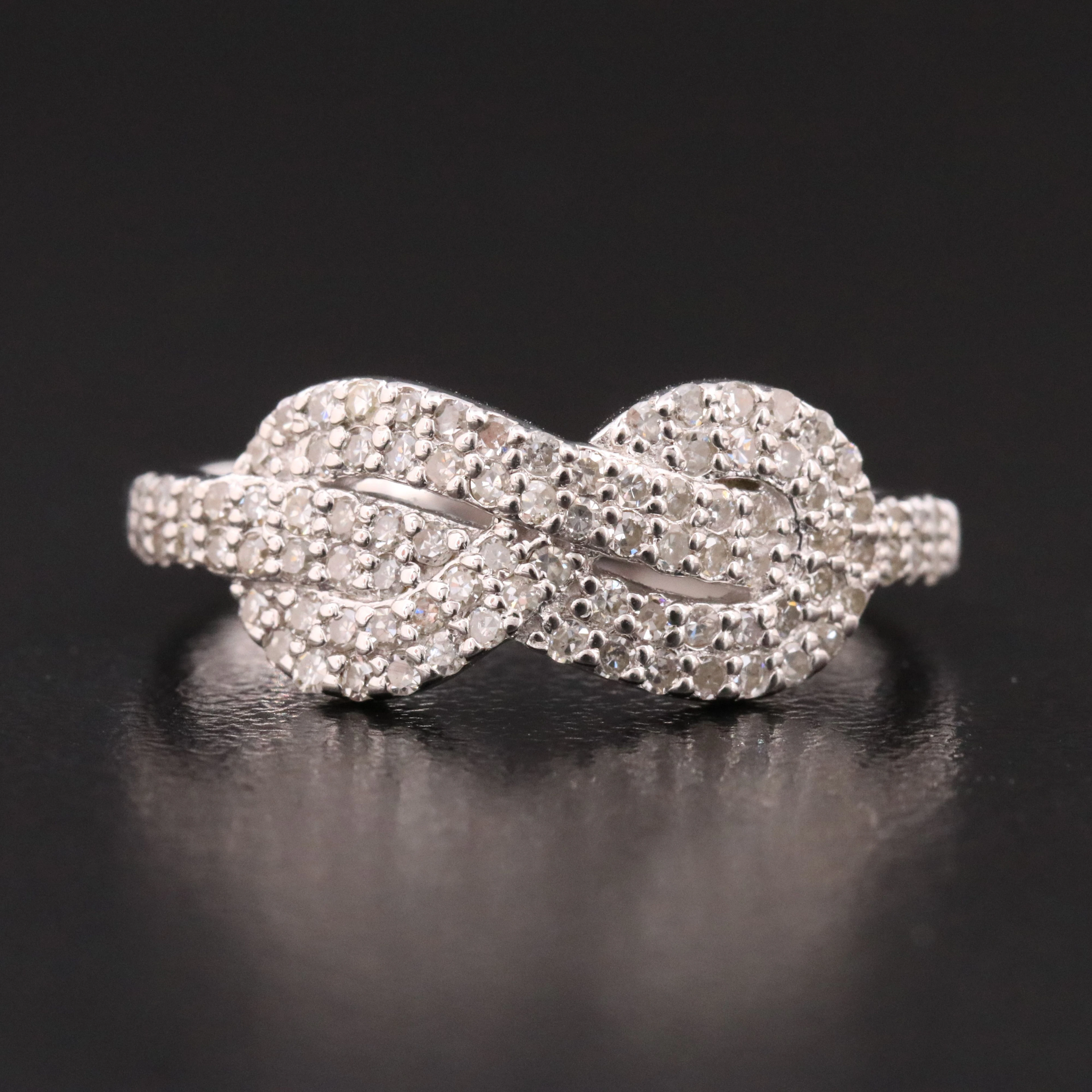 Sterling Diamond Infinity Ring