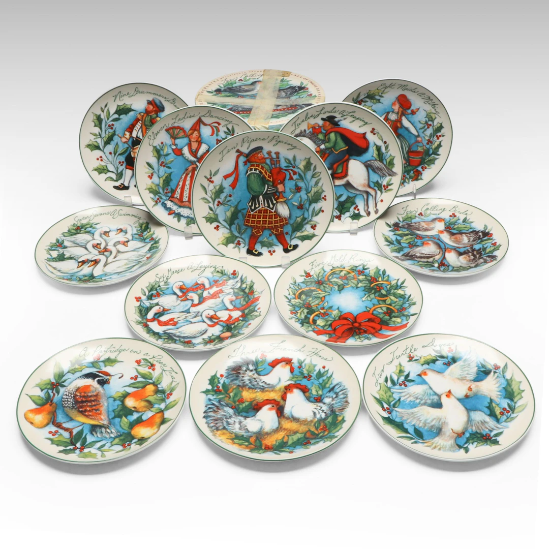 Susan Winget for Certified International "12 Days of Christmas" Dessert Plates