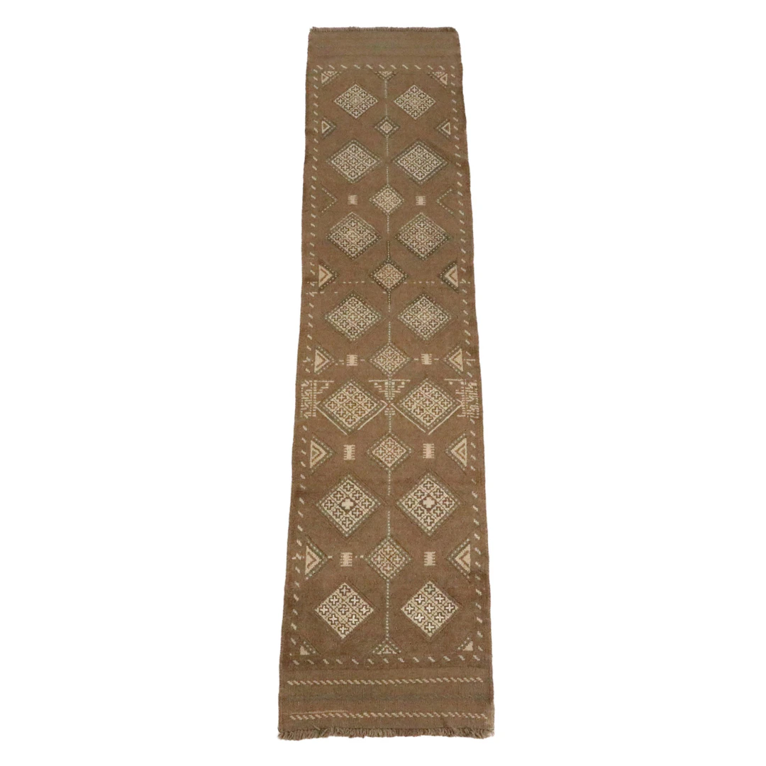 2'5 x 11'3 Handwoven Afghan Mashwani Style Carpet Runner