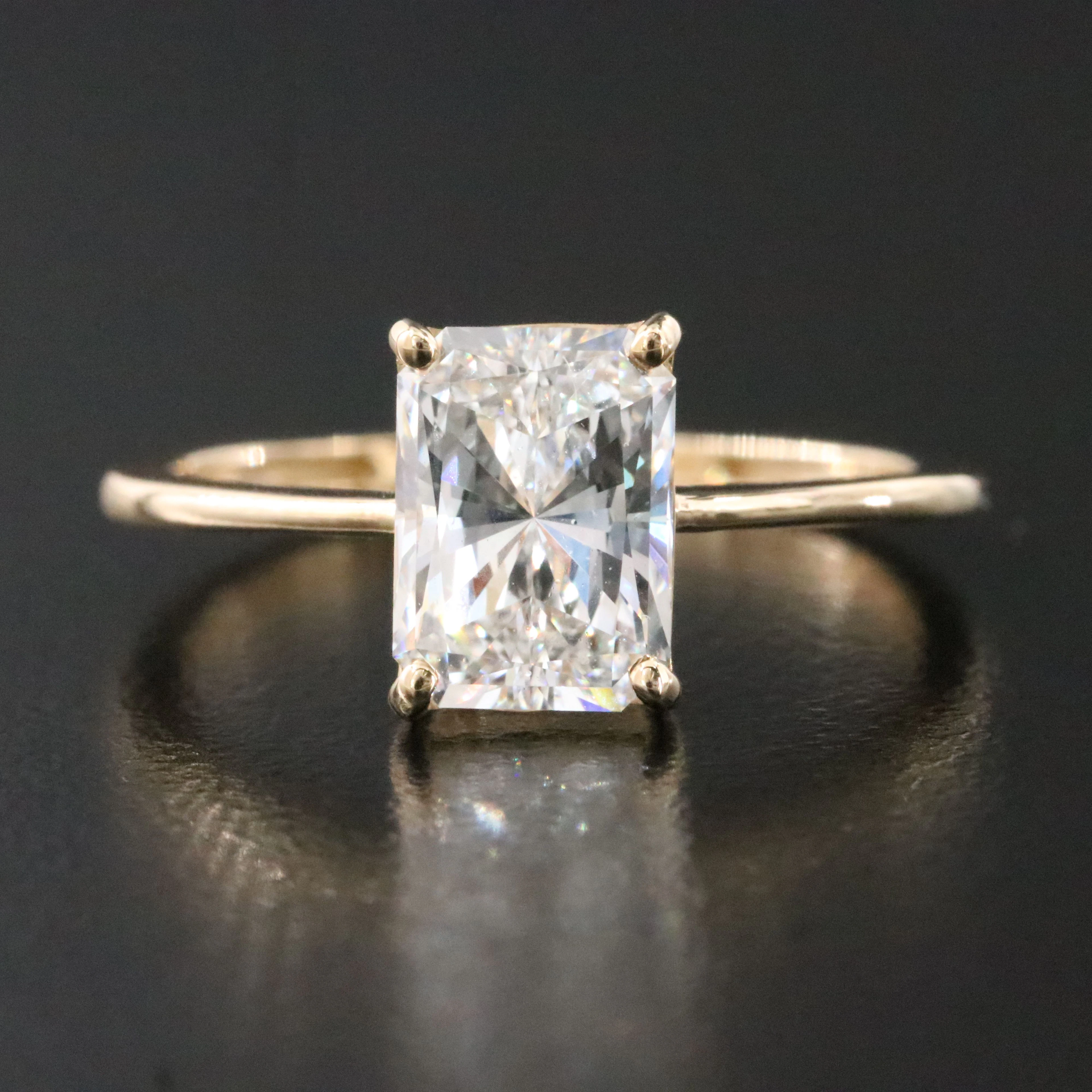 14K 1.71 CT Lab Grown Diamond Solitaire Ring with IGI Report