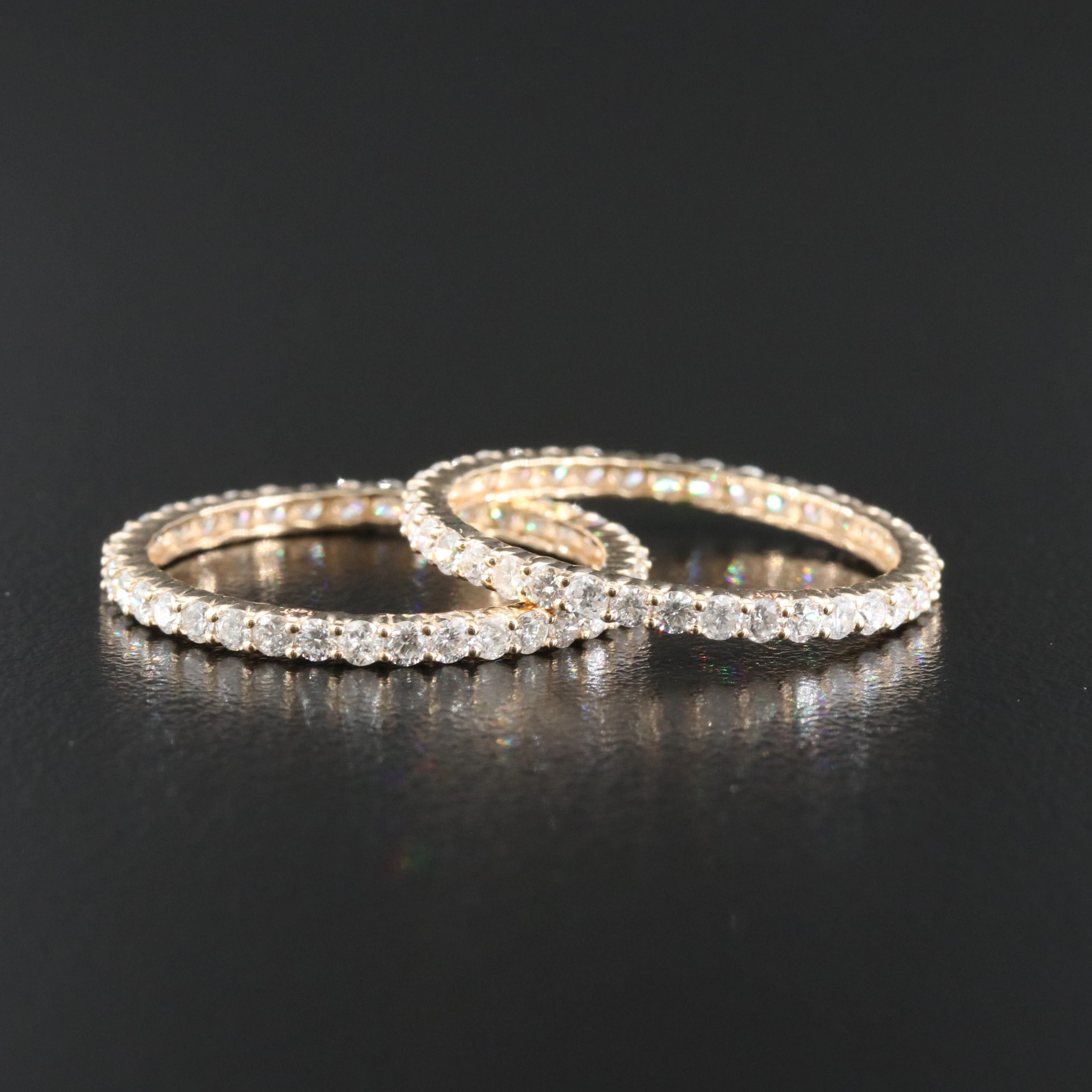 14K 1.41 CTW Diamond Eternity Bands