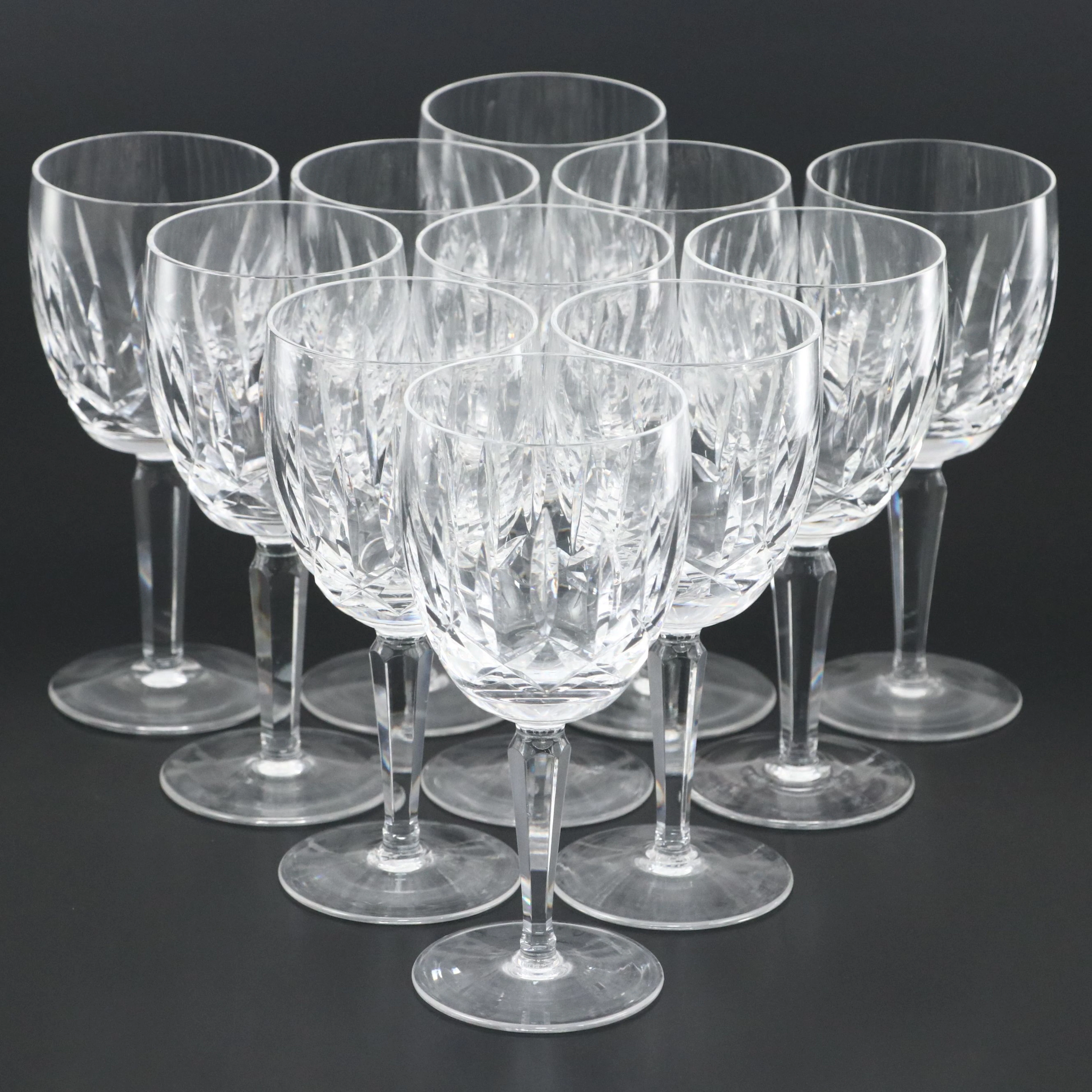 Waterford "Lismore" Cut Crystal Water Goblets