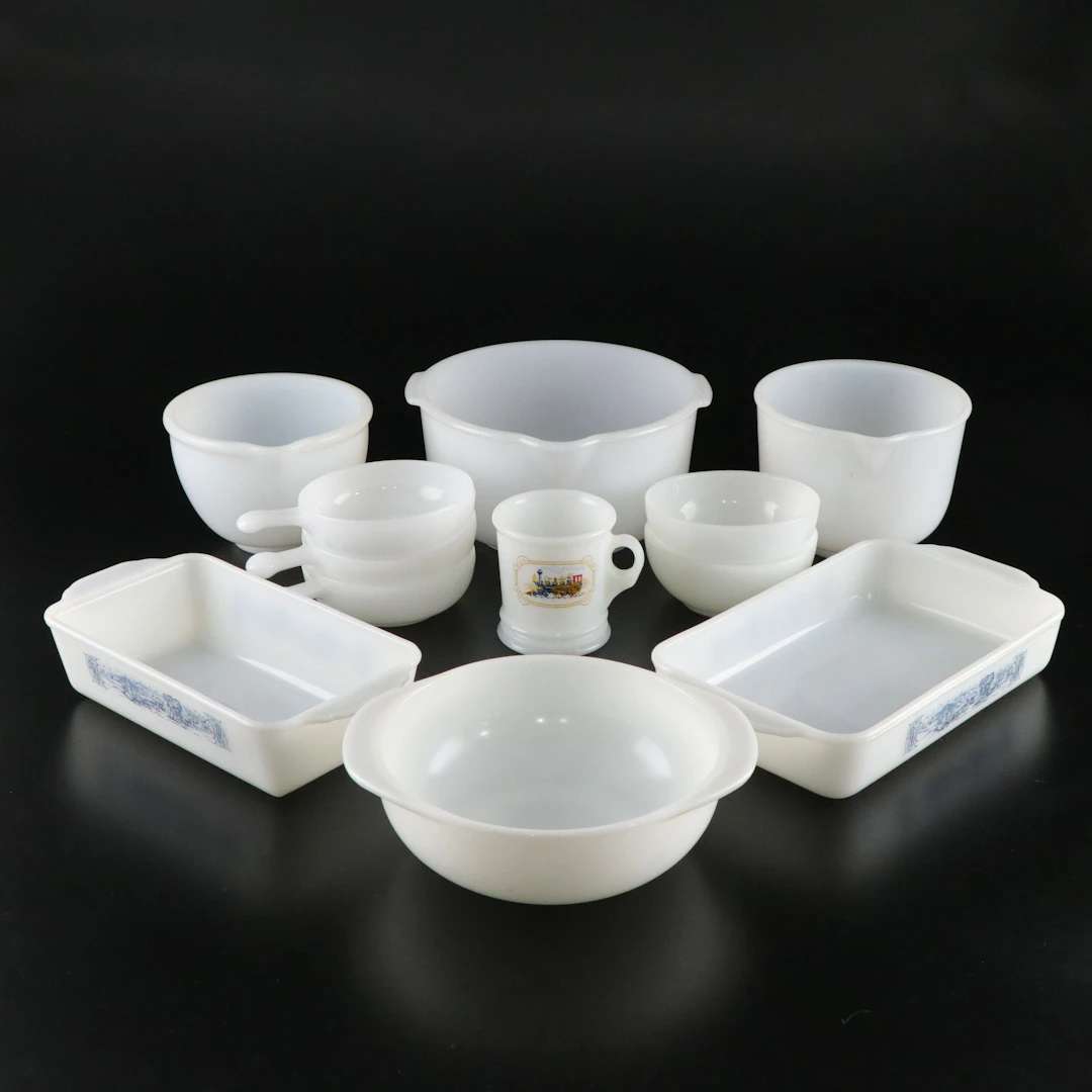 Pyrex Mixing Bowl with Glassbake, Avon, & Other Baking Dish, Mug, Bowls, & More