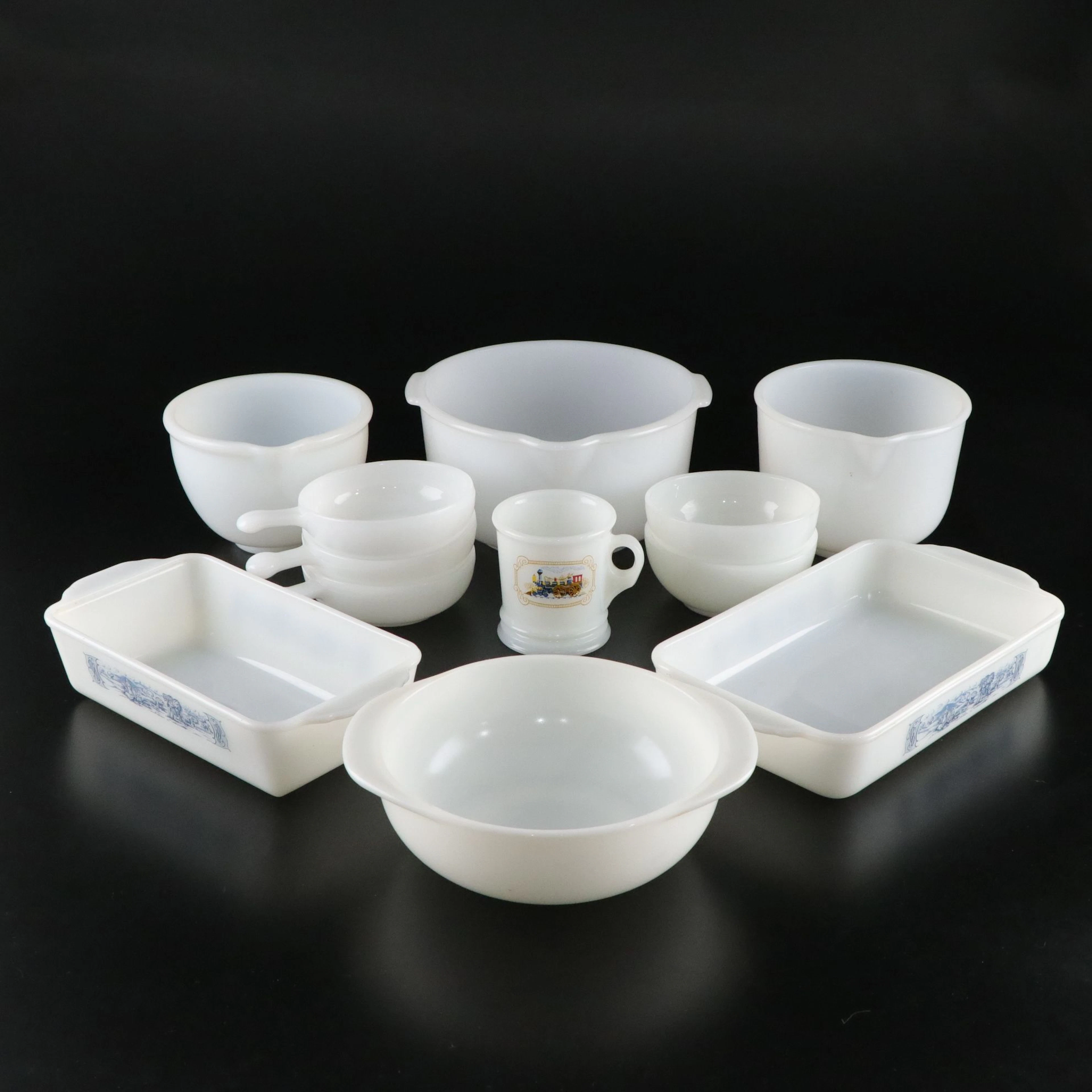 Pyrex Mixing Bowl with Glassbake, Avon, & Other Baking Dish, Mug, Bowls, & More