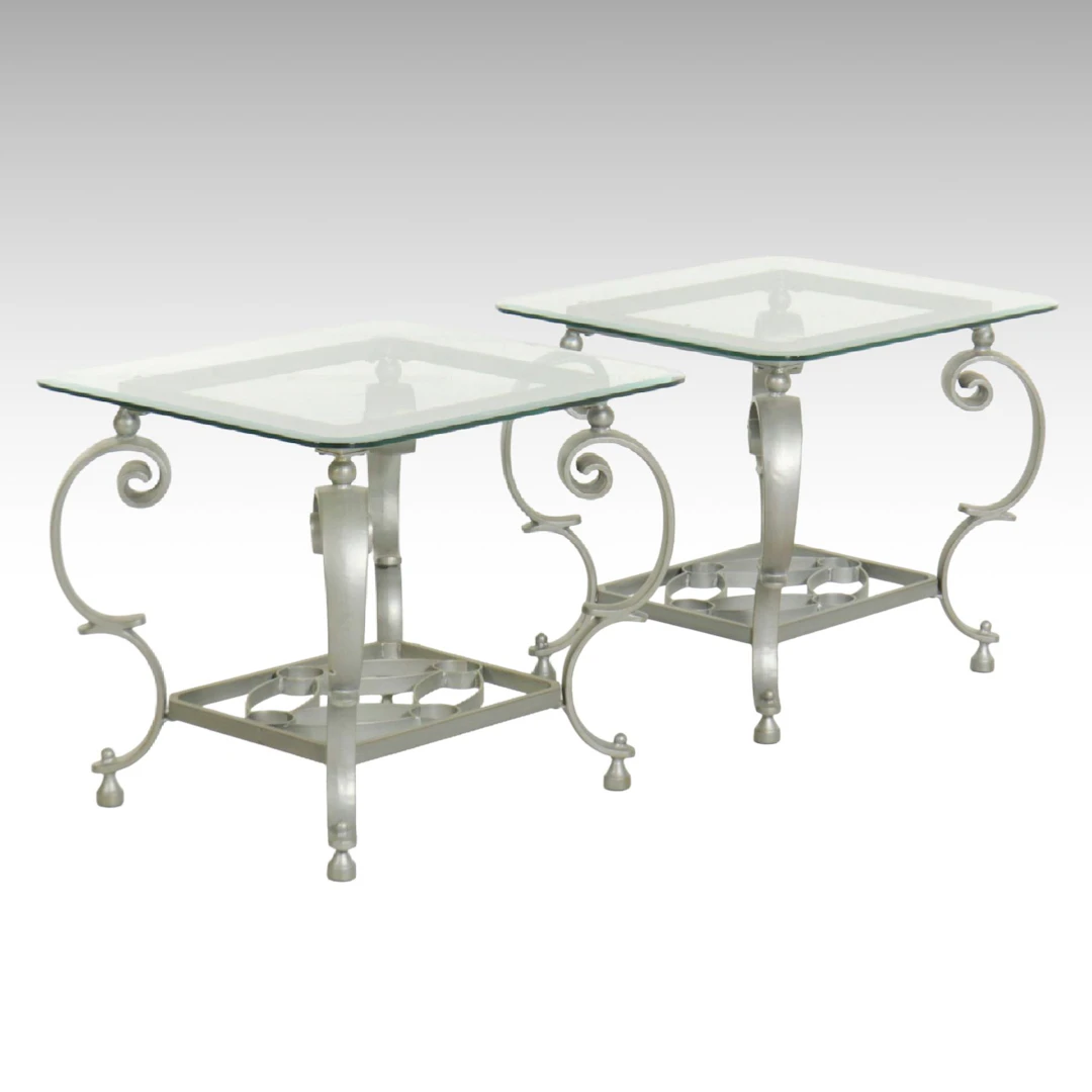 Pair of Hollywood Regency Side Tables, Late 20th/ Early 21st Century